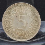 Silbermünze 5 DM, Bundesrepublik 1971