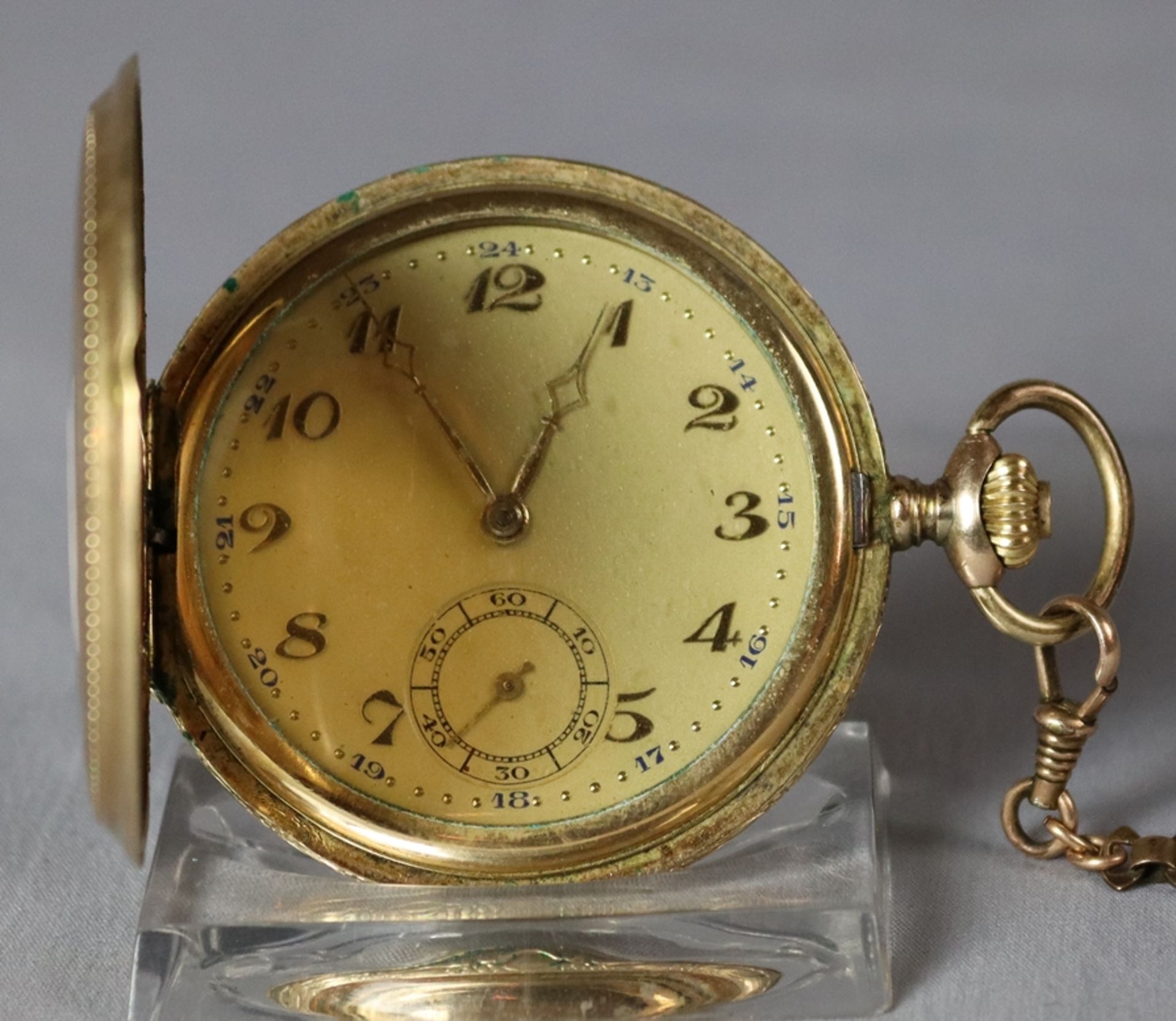 Gold-Double Herrentaschenuhr 20er Jahre des 20.Jh., Deutsch - Bild 5 aus 5