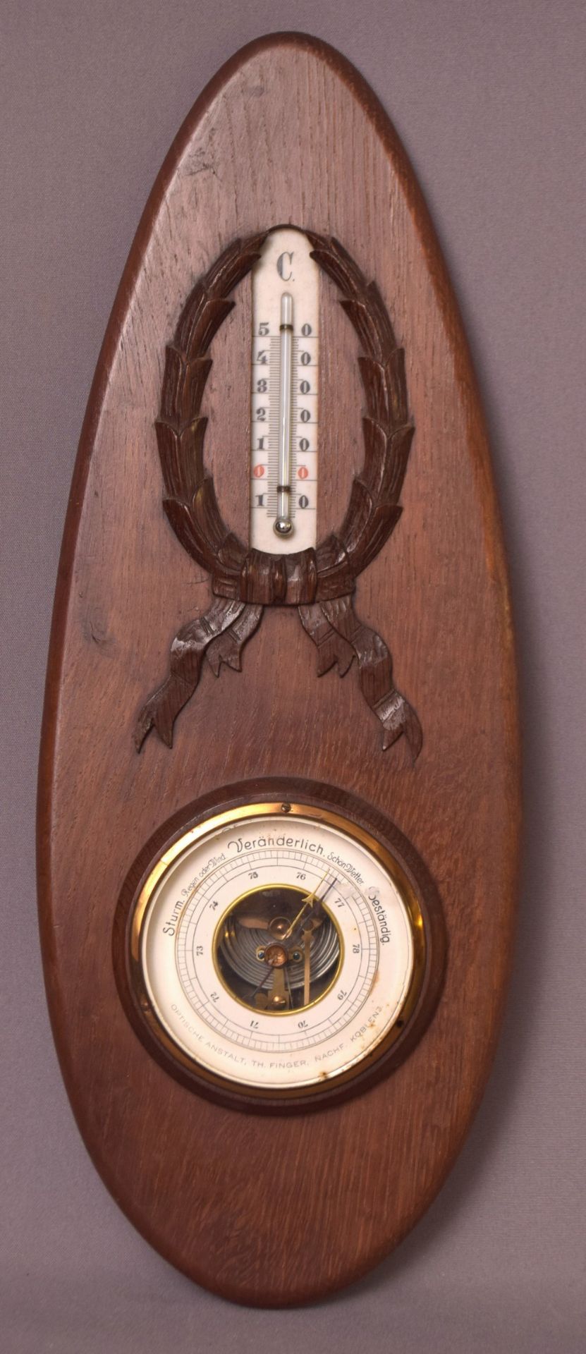 Jugendstil Thermometer/Barometer