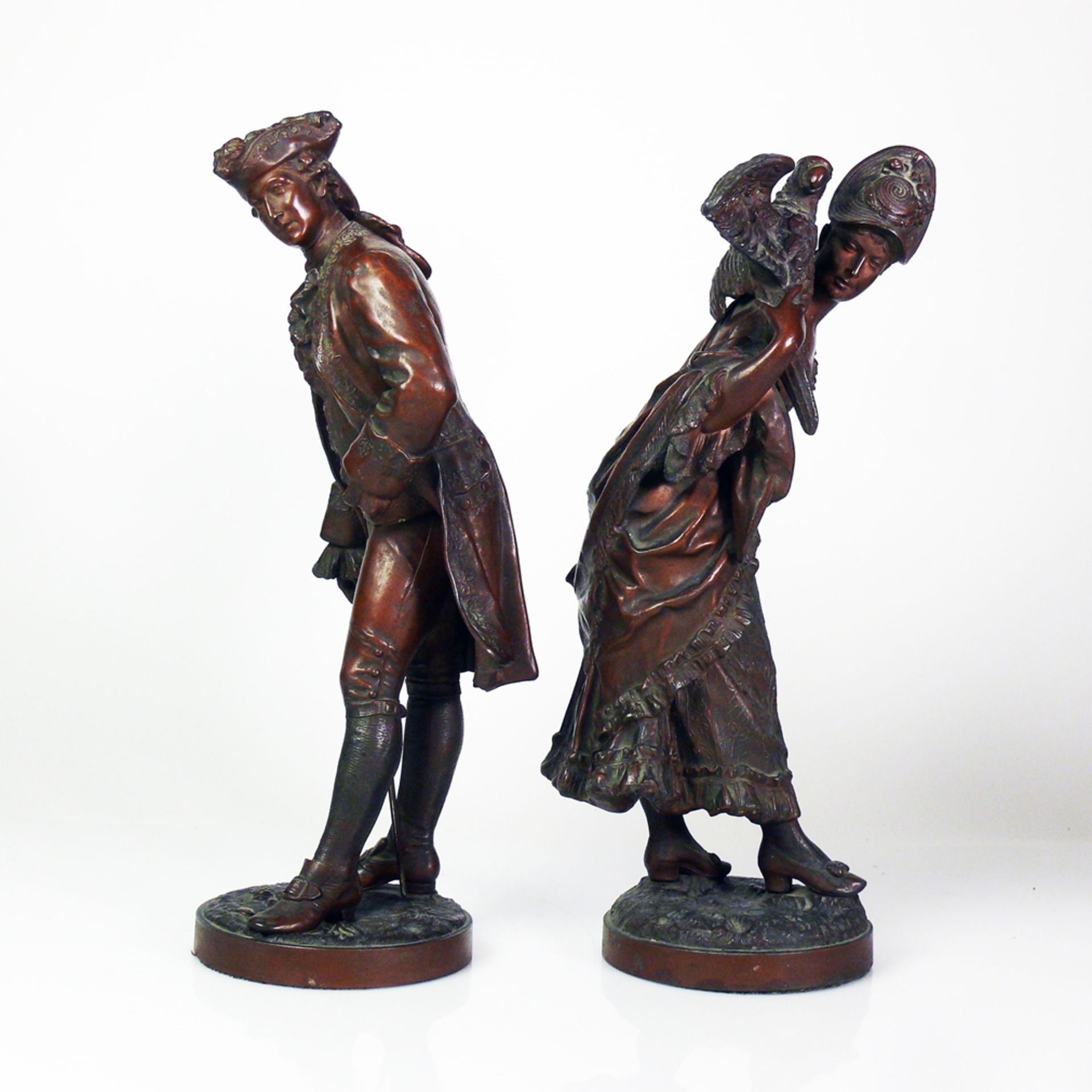 Paar Statuetten (um 1900) - Image 2 of 6
