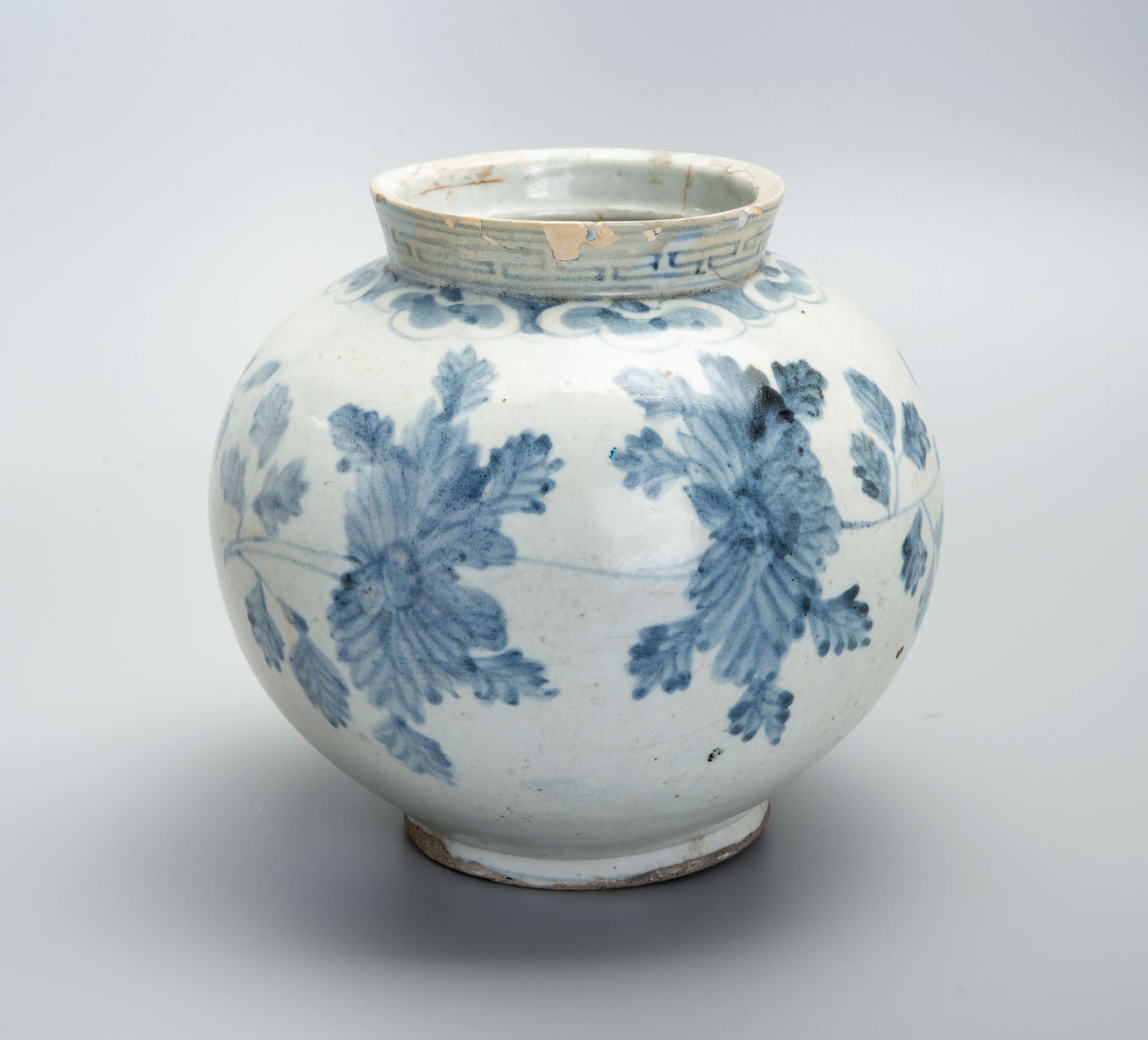 A Blue and White Porcelain Jar, Korea, Joseon Dynasty, 19th Century