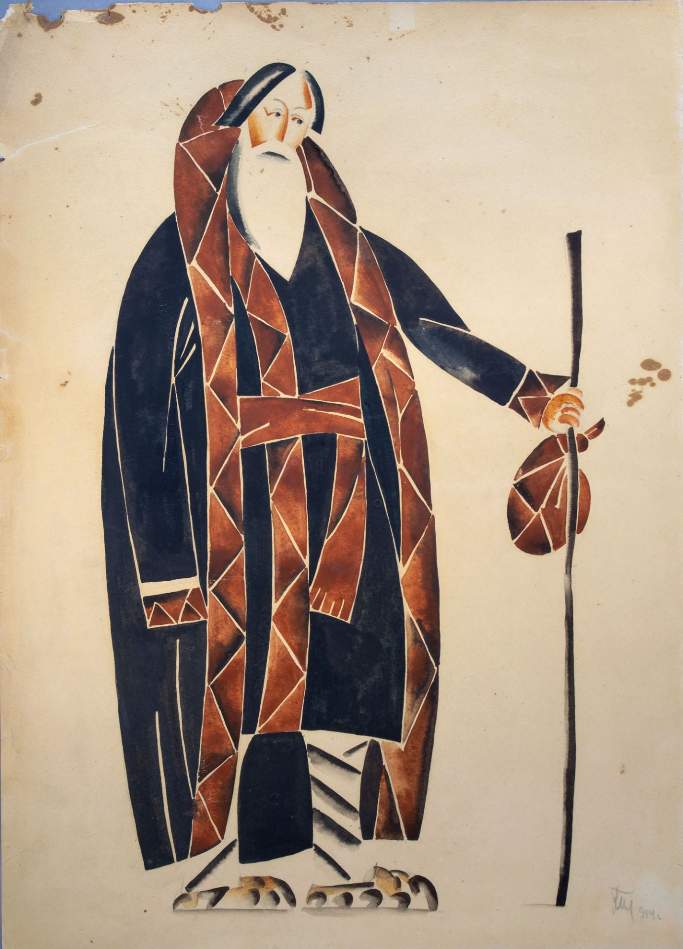 Vladimir Tatlin (1885-1953), Costume Design for the Unrealized Production of "The Life of the Tsar" 