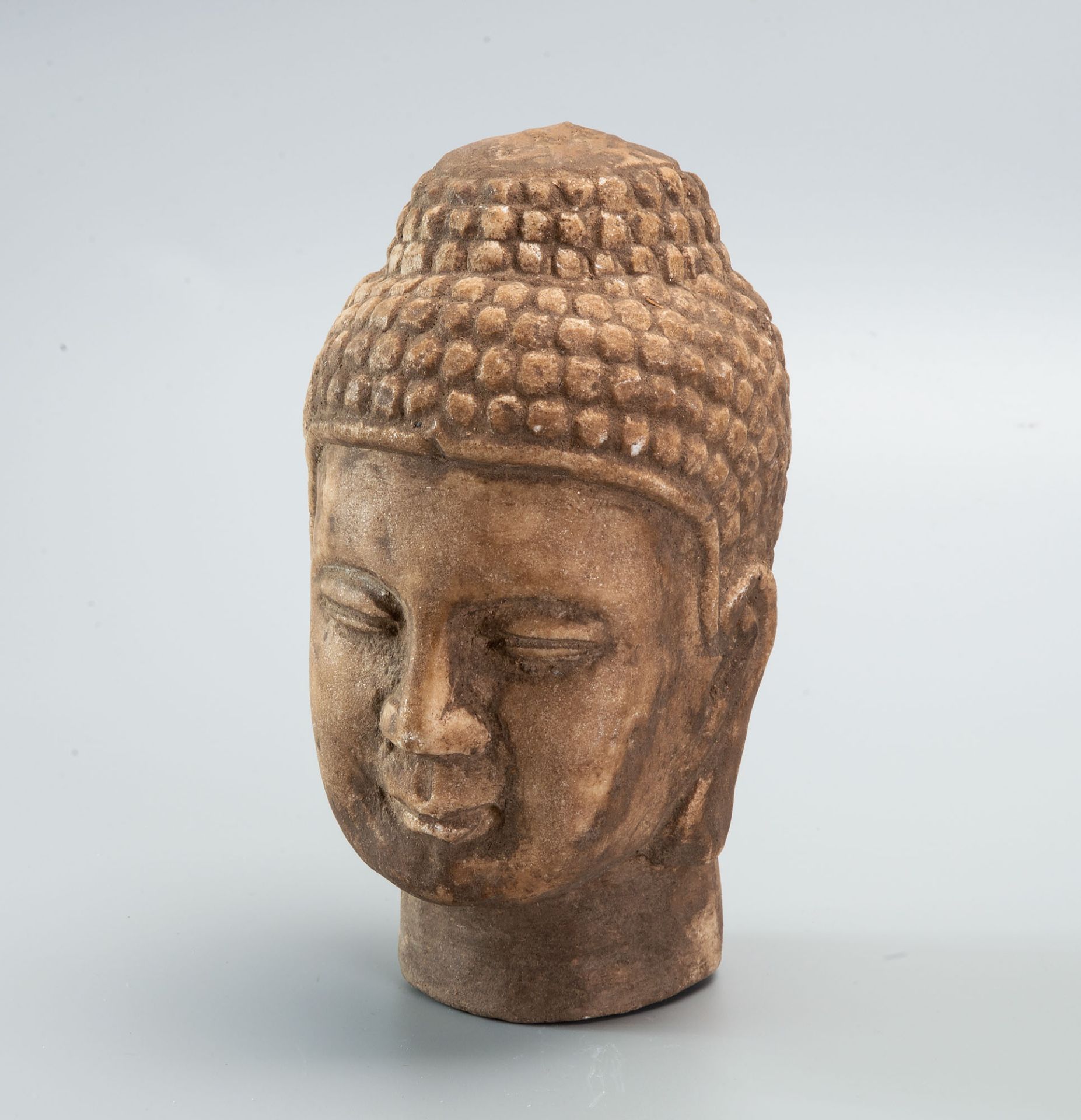 A Stone Schist (?) Buddha Head, 4th/5th Century