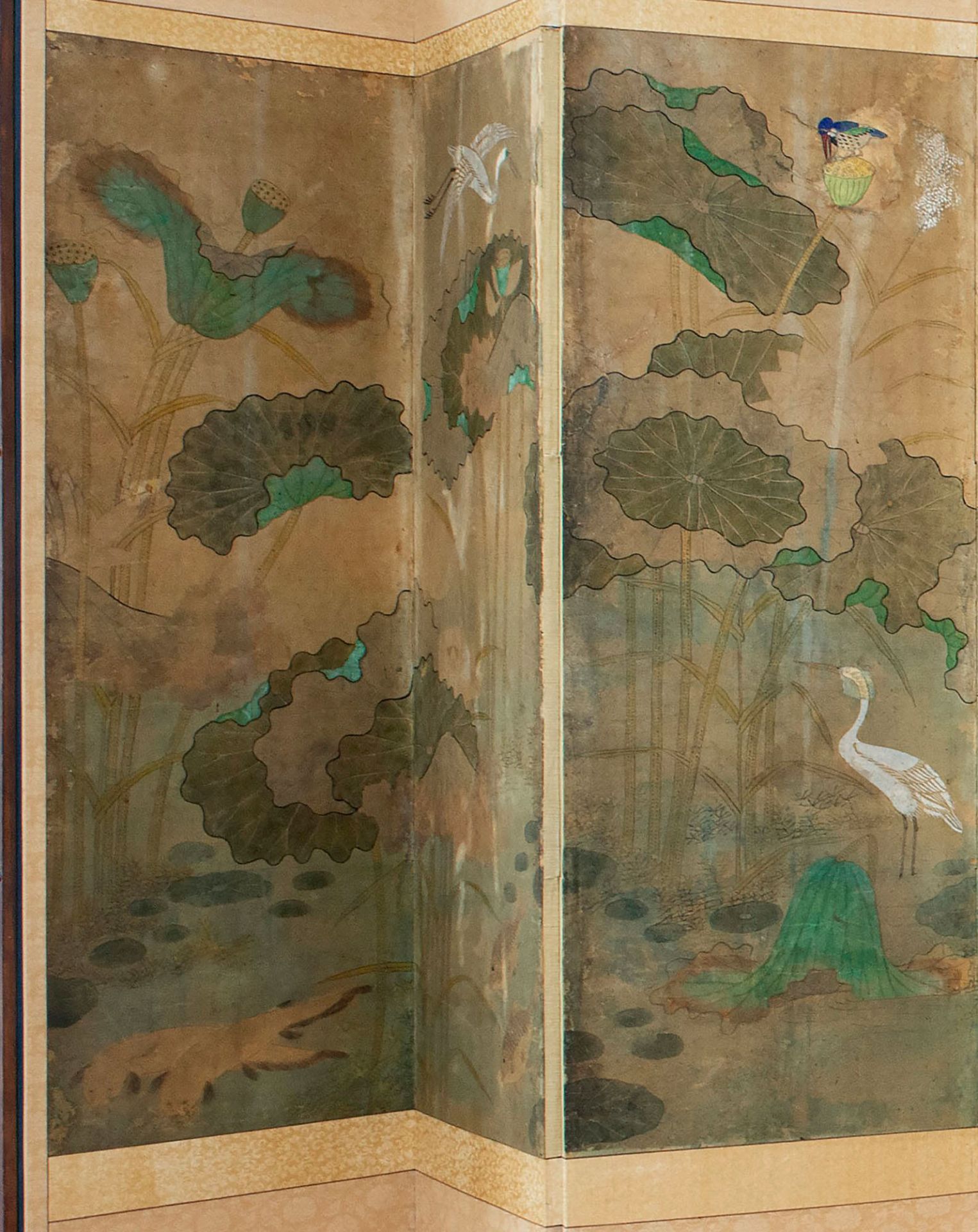 A Fine and Rare 12 Panel Library Room Divider, Korea, Jeju Island, 17th Century (according to the Na - Bild 3 aus 6