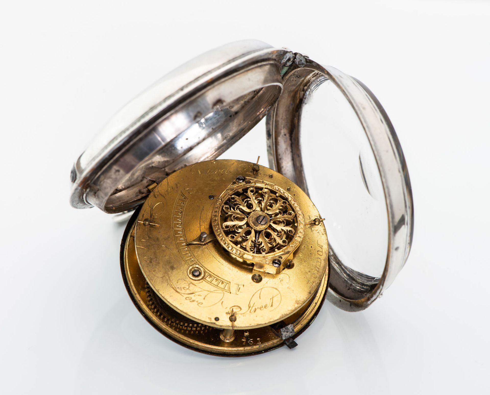 A S?lver Verge Fusee Pocket Watch by John Ward, England, London, 1784-1792 - Image 3 of 5