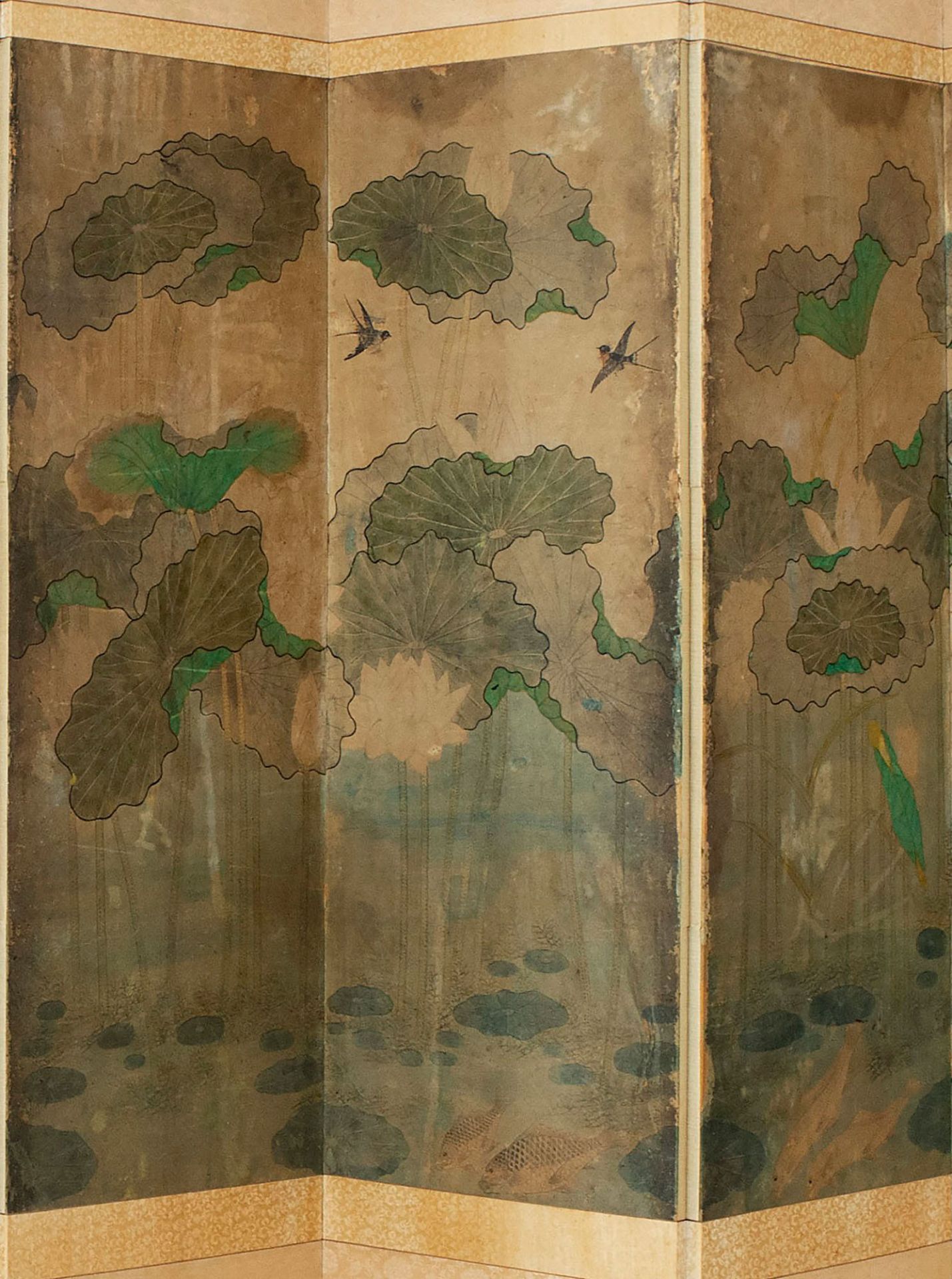A Fine and Rare 12 Panel Library Room Divider, Korea, Jeju Island, 17th Century (according to the Na - Bild 5 aus 6
