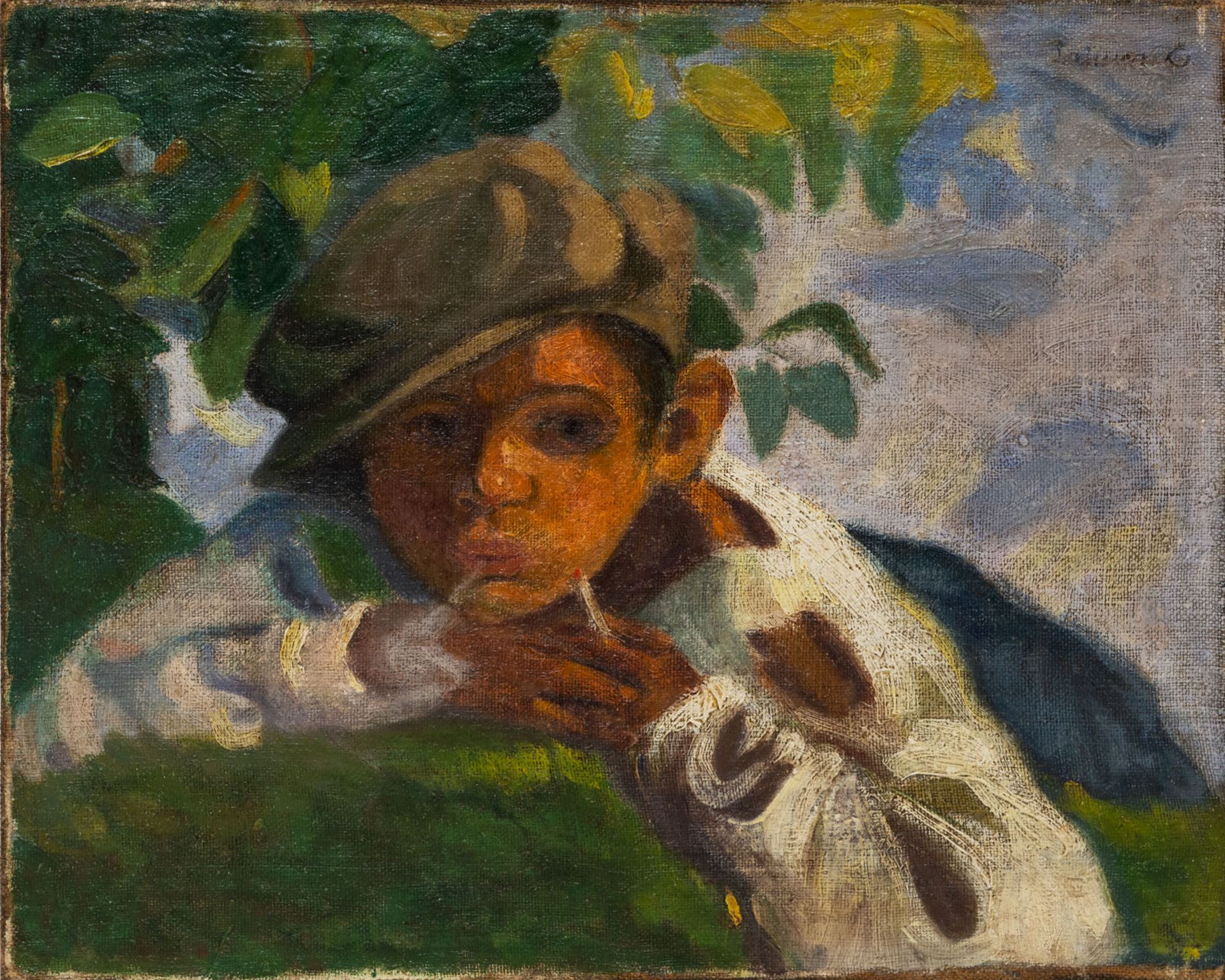 Unidentified Artist (ca 1920), Boy in the Garden