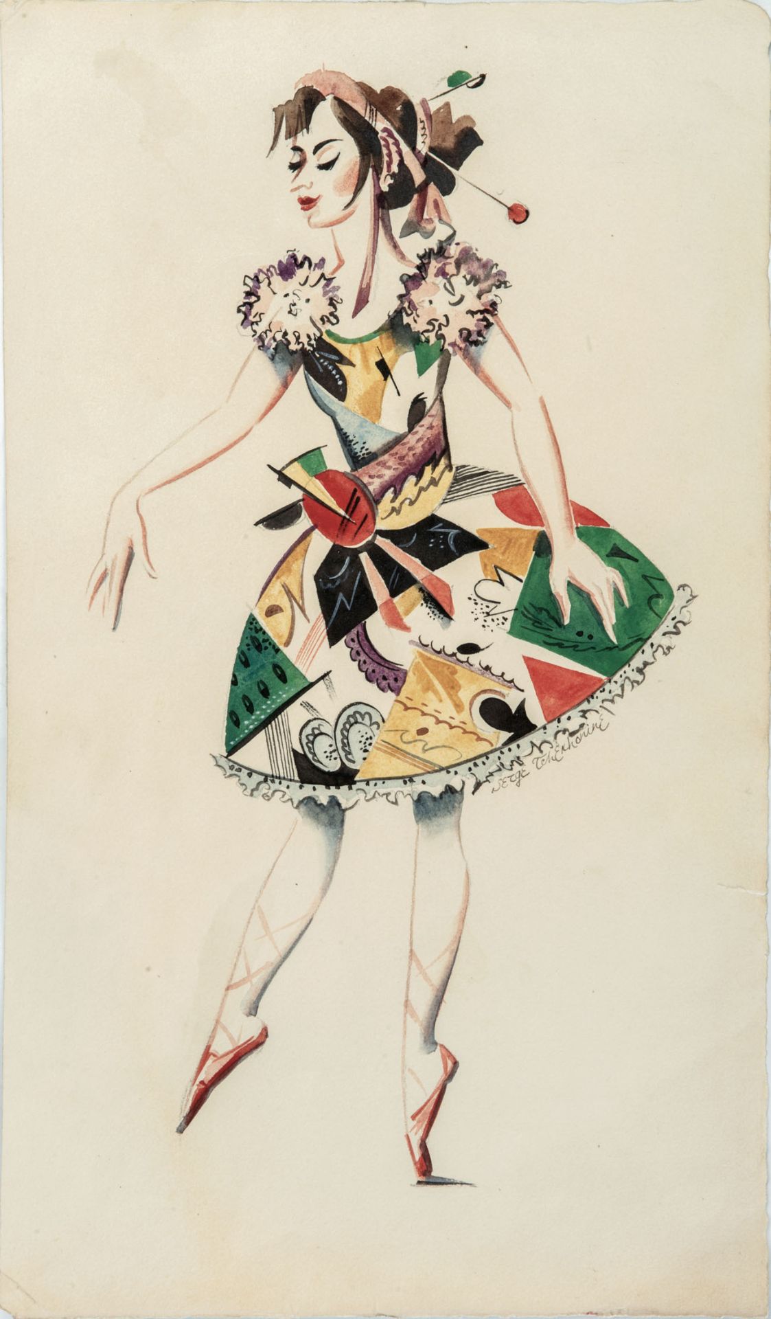 Sergey Chekhonin (1878-1936), Costume Design for a Ballet