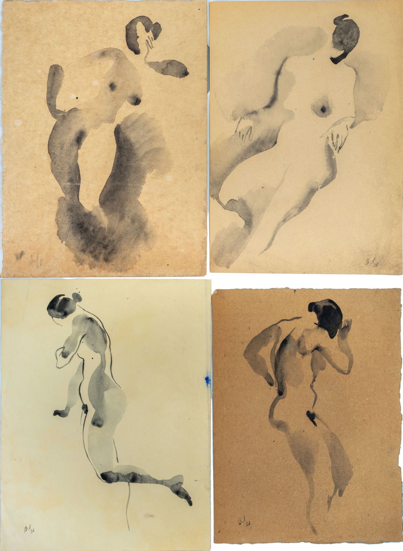 Vladimir Lebedev (1891-1967), Nude - Four Drawings