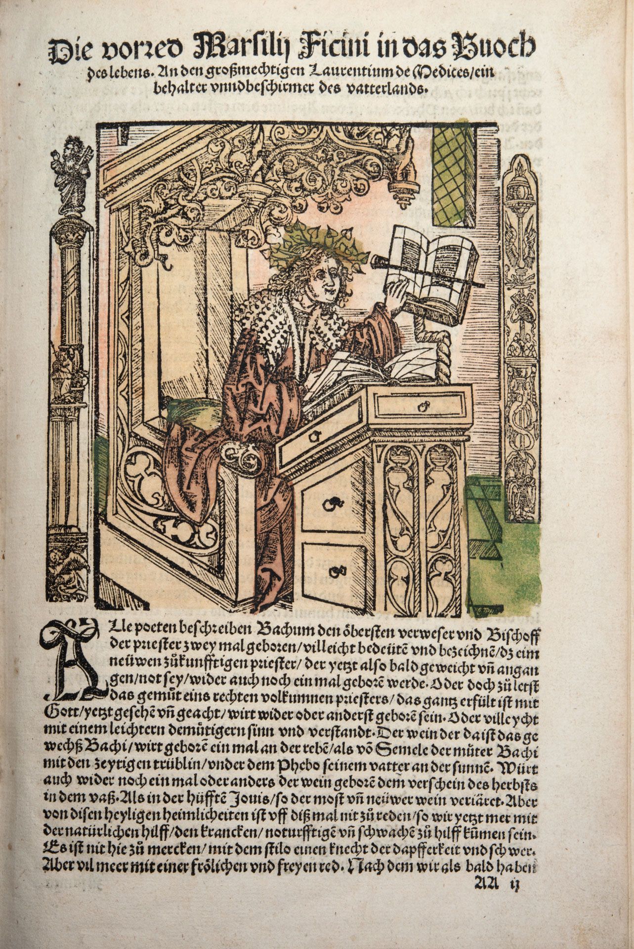 Das buch des lebens by Marsilio FICINO Translated to German by Johannes Adelphus .Johan Grüninger pu - Bild 2 aus 7