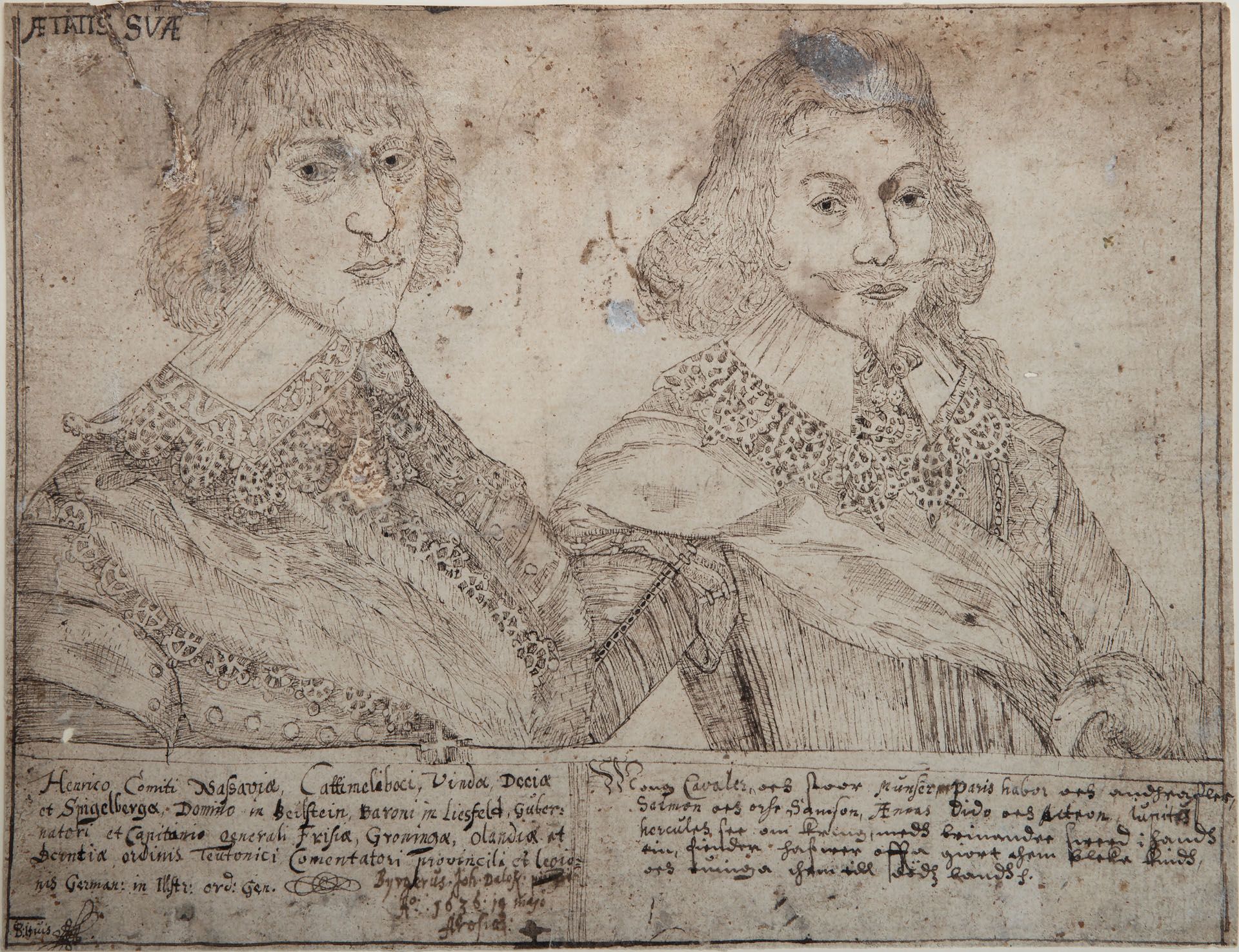 German School, 17th Century, Henry Casimir I of Nassau (a double portrait)