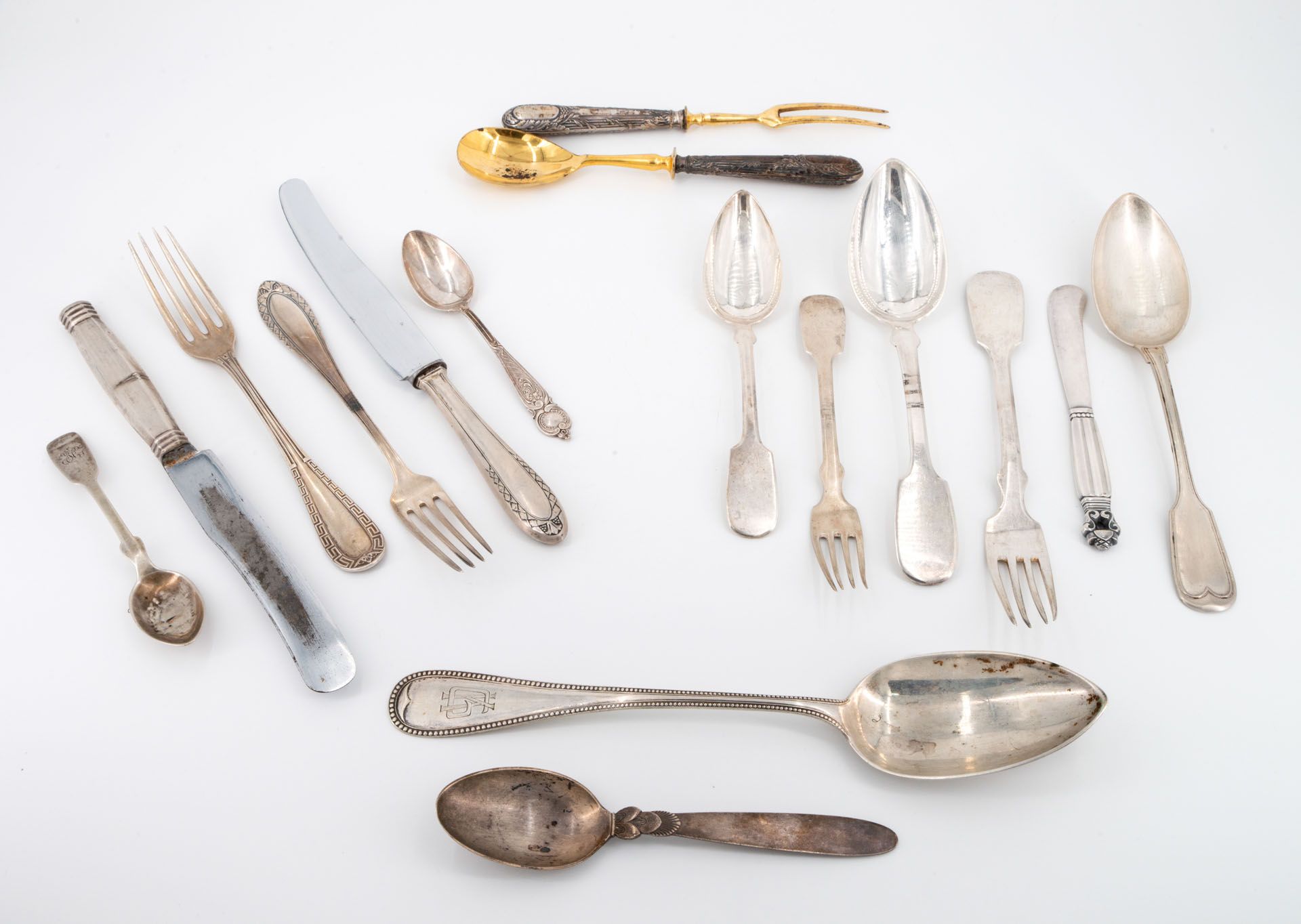 A Mixed Lot of Silver Flatware