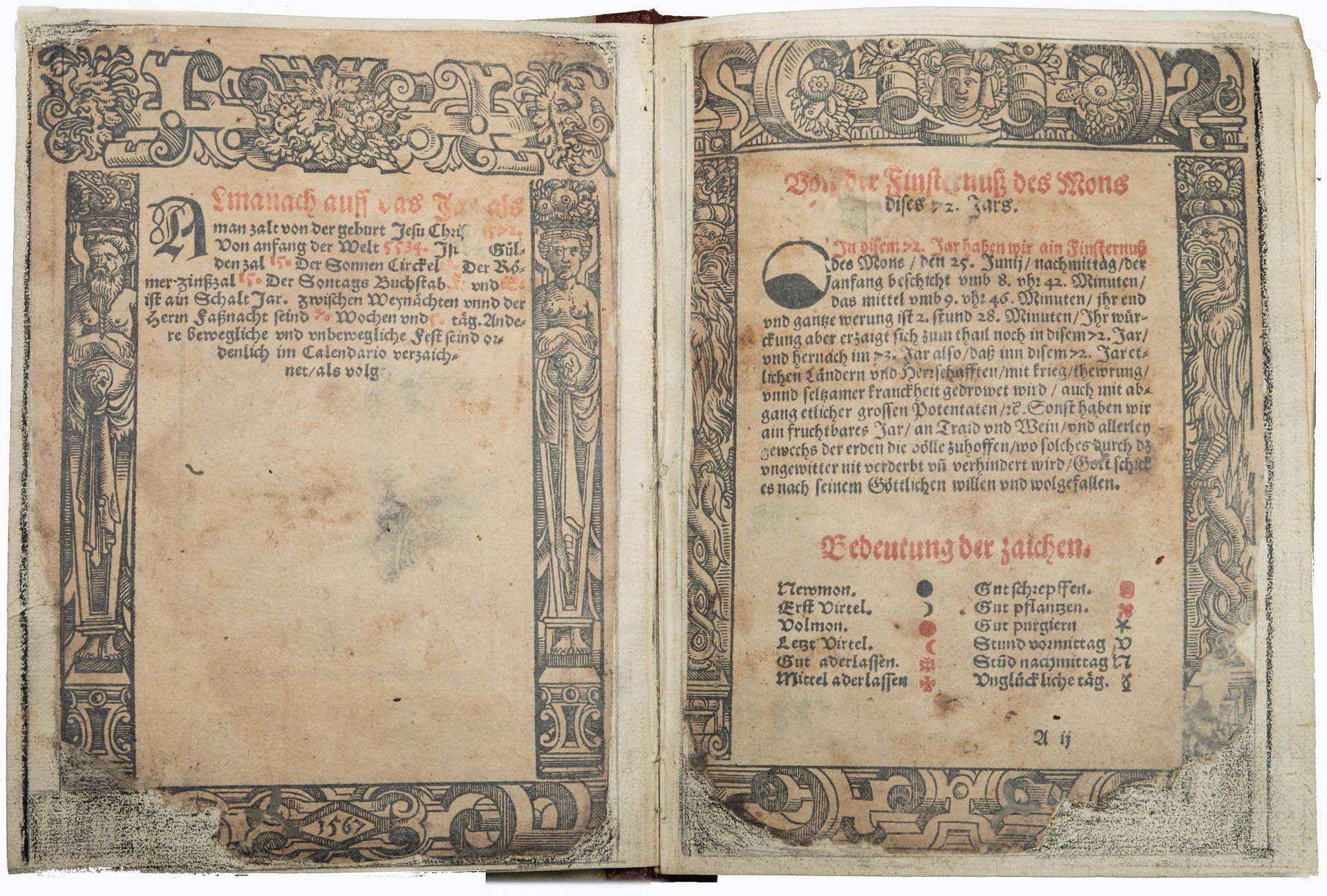 An Almanac "Schreibkalandrer", Germany, Munich, 1572 - Bild 3 aus 3