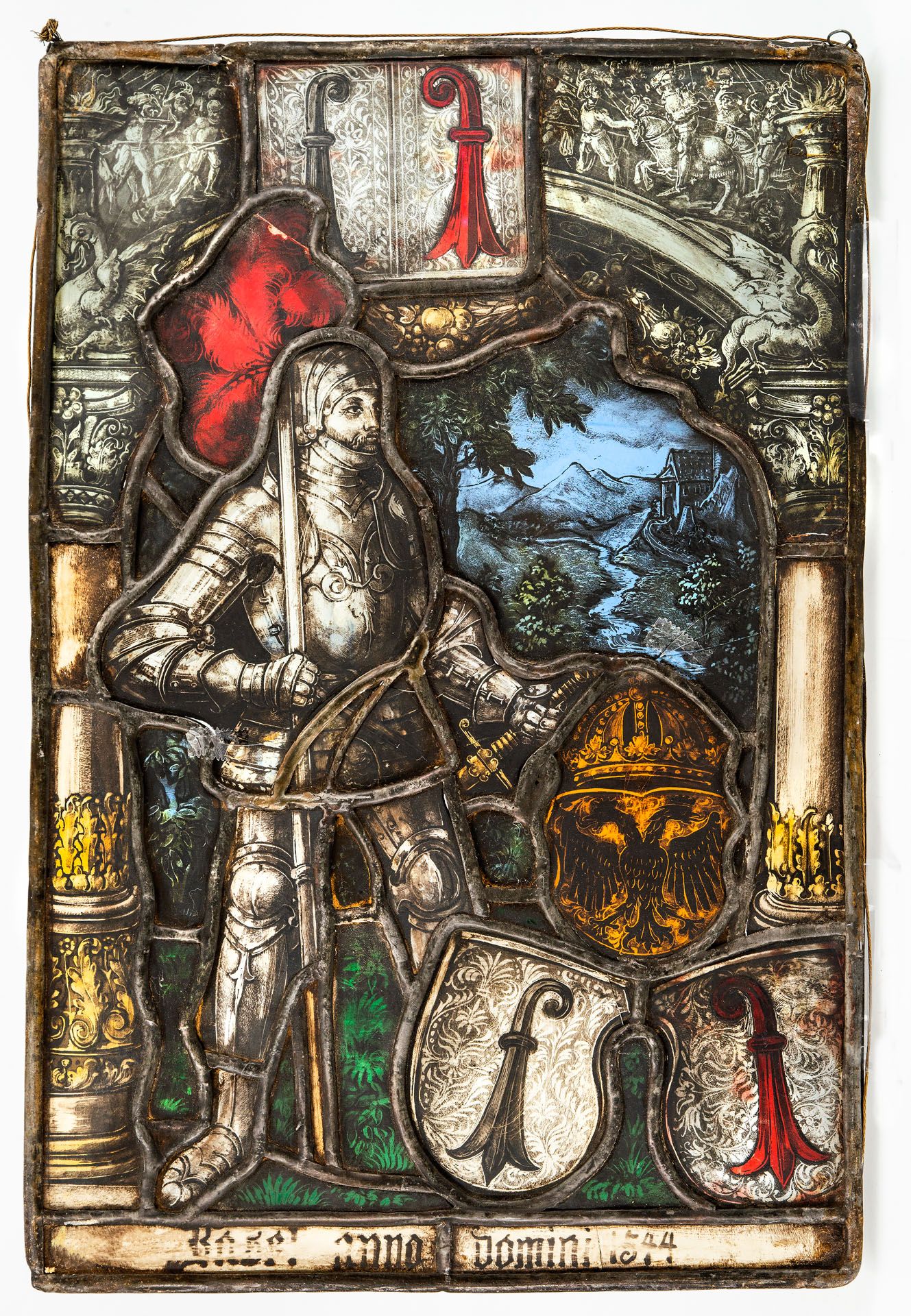 An Extremely Rare and Fine Stained Glass Window Panel, Basel, 1544