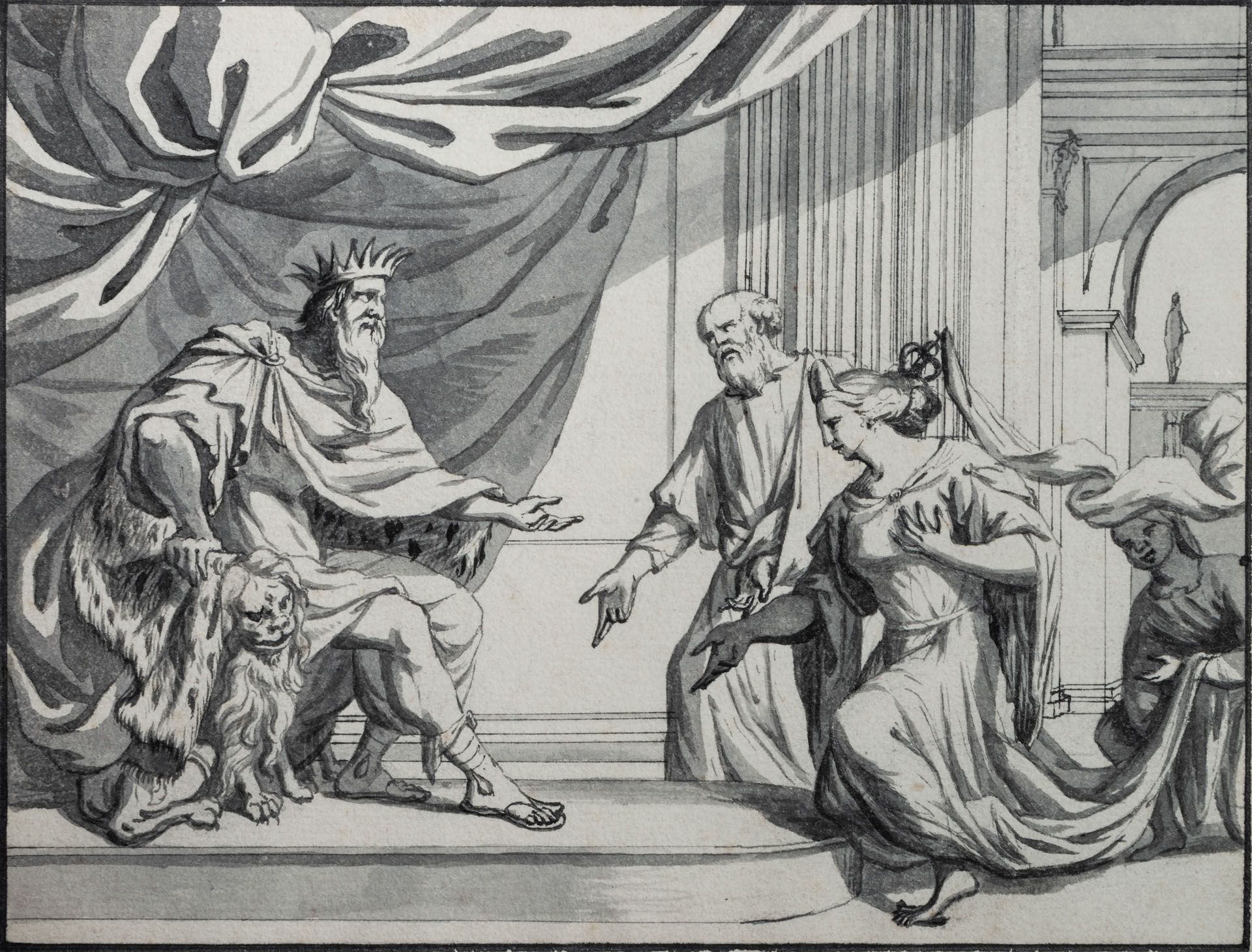 North European School, 18th Century, King Solomon Receiving Queen of Sheba