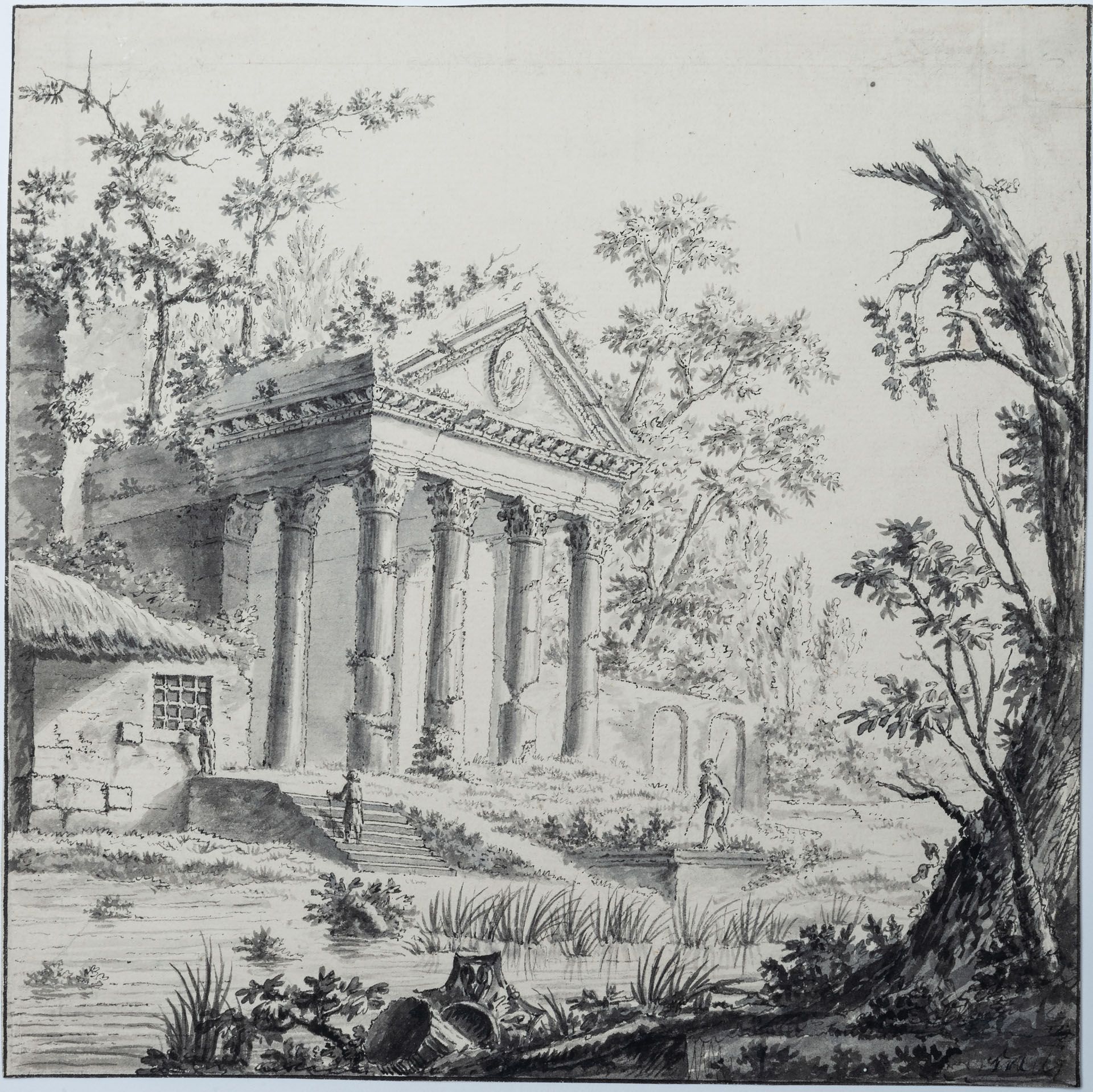 Isaac De Moucheron (1667-1744), Ancient Temple