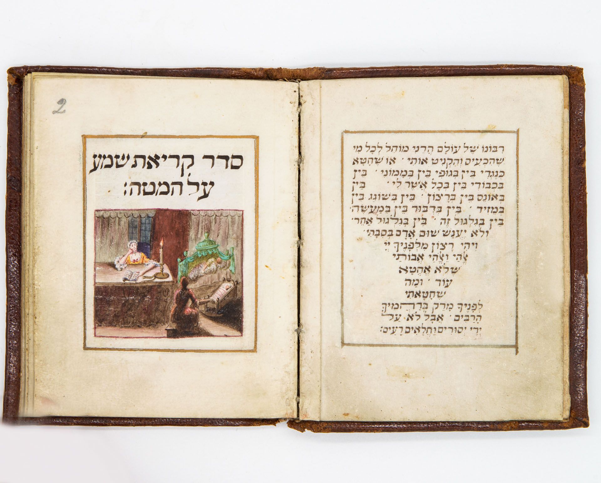 Seder Kriat Shema al Hamitah (The Bedtime Shema)
Miniature painted manuscript, Altona(?), Denmark, 1 - Bild 4 aus 20