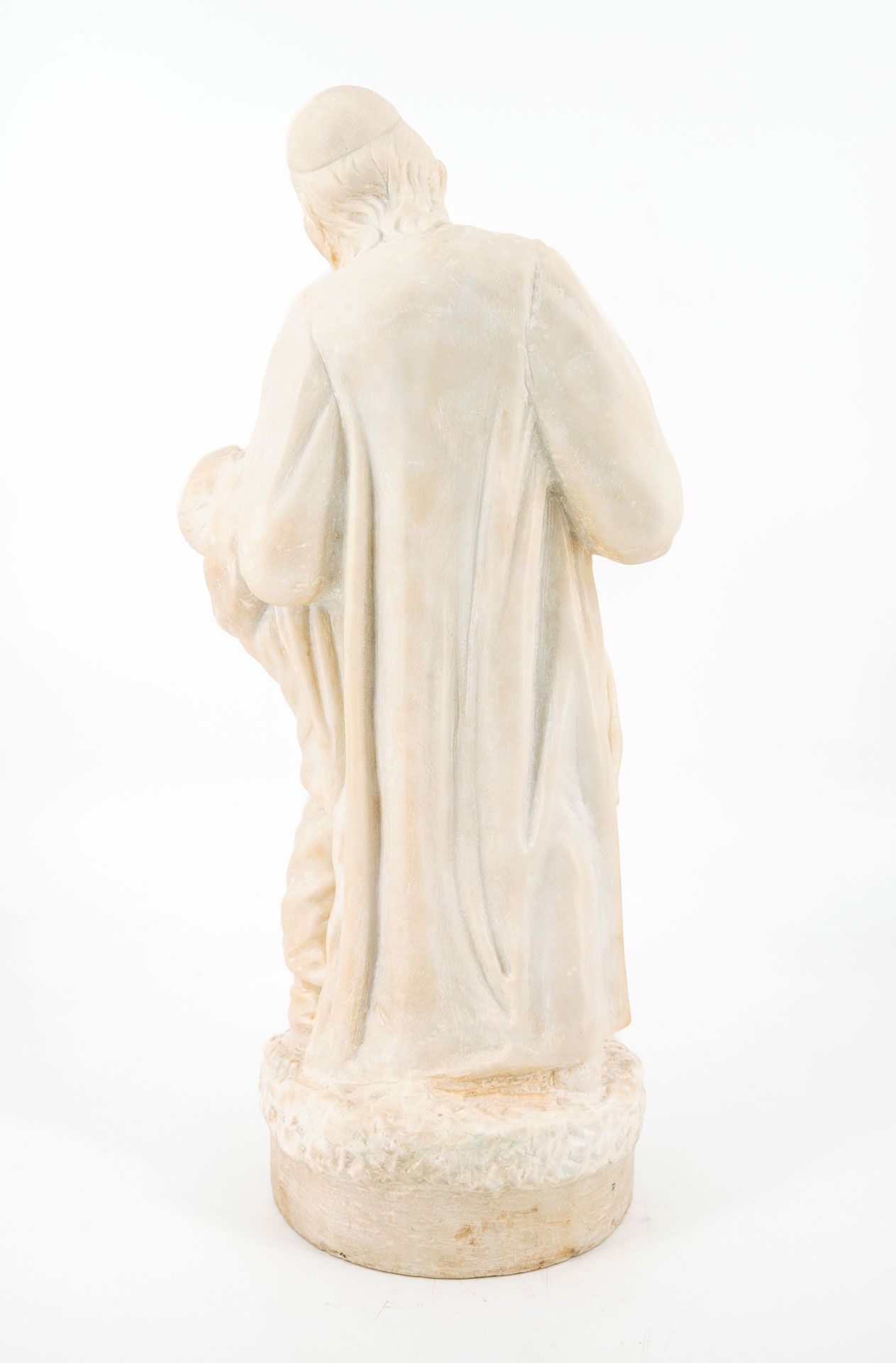 A White Marble Rabbi and Student Sculpture, Italy, 18/19th Century - Bild 3 aus 4