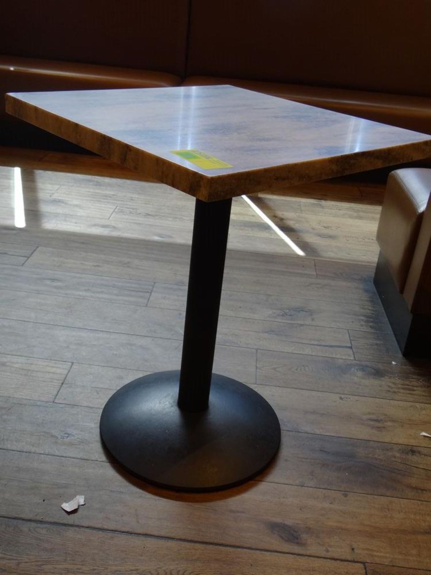(1) Onyx Single Pedestal Table 24" X 24"