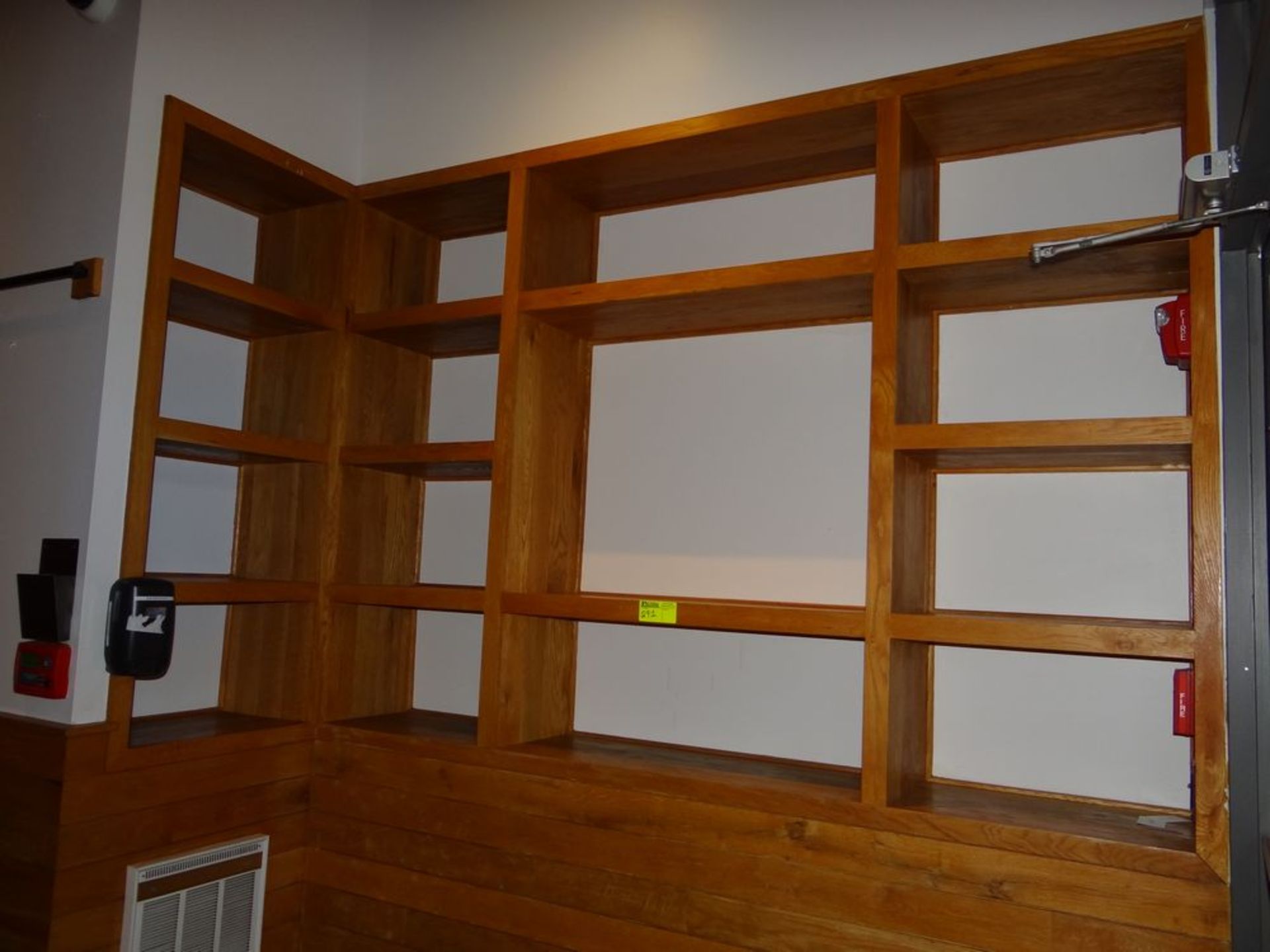 (1) 90" Sliding Ladder with Rail and All Storage Cabinets Above