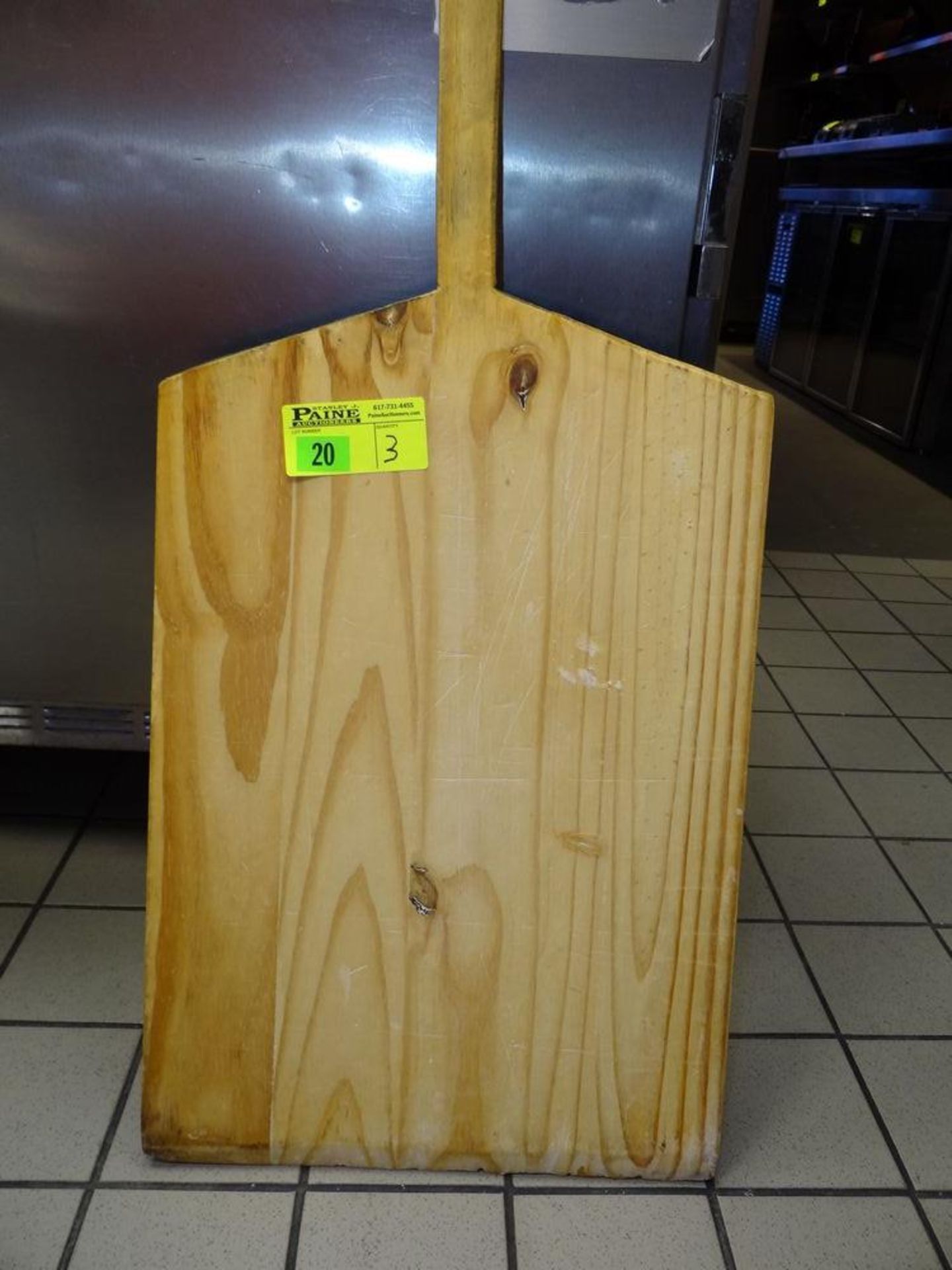 (1) Lot of 2 Pizza Boards Along with 1 Broom