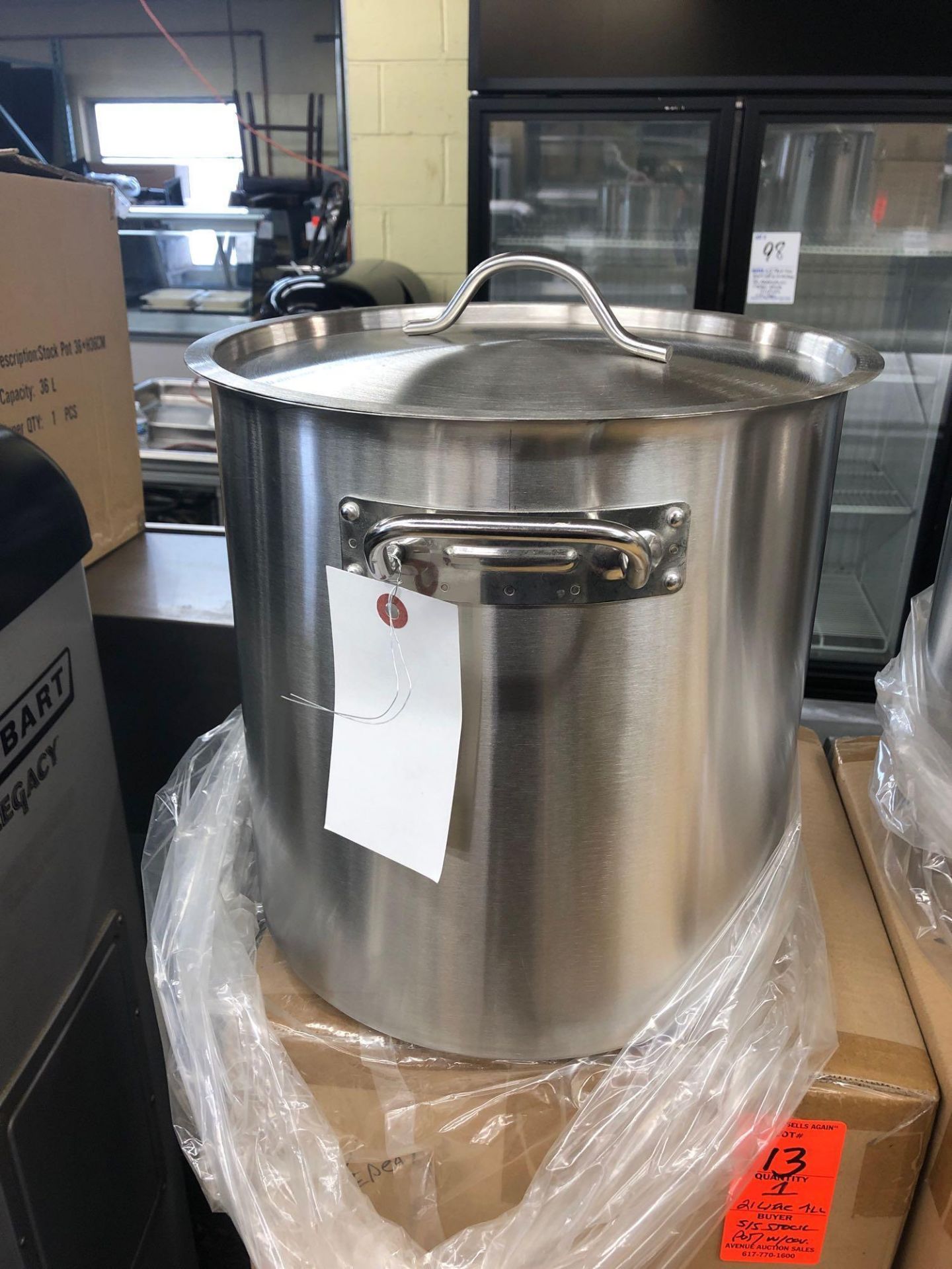 21 L stainless steel stock pot with cover