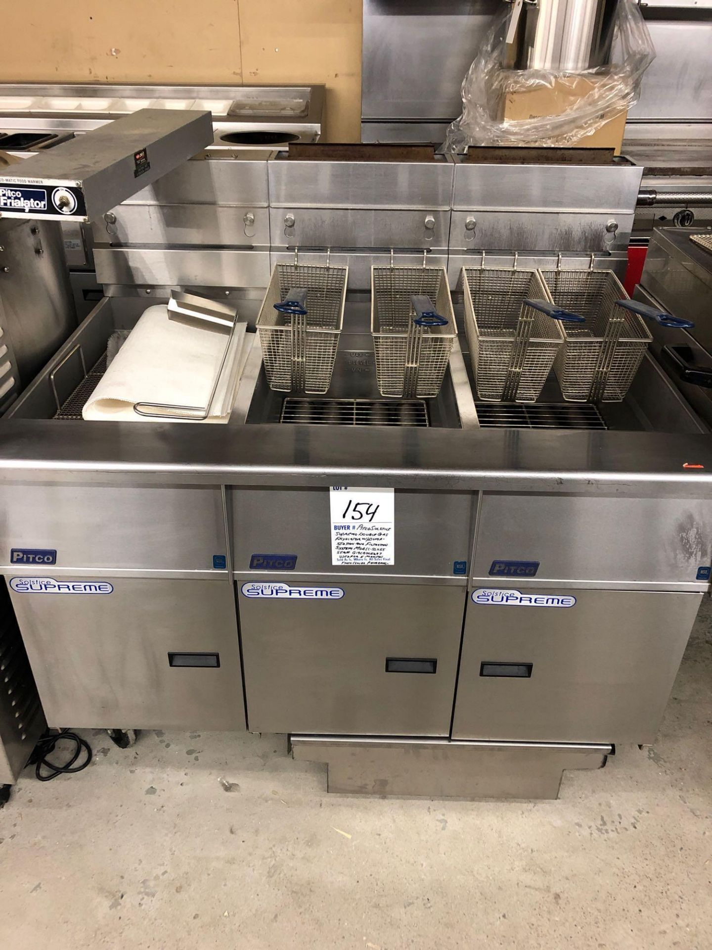 Pitco twin fryer with dump station