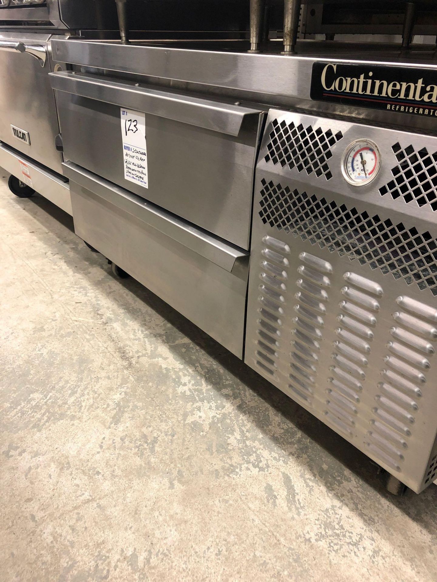 Continental 4 foot refrigerated chef base
