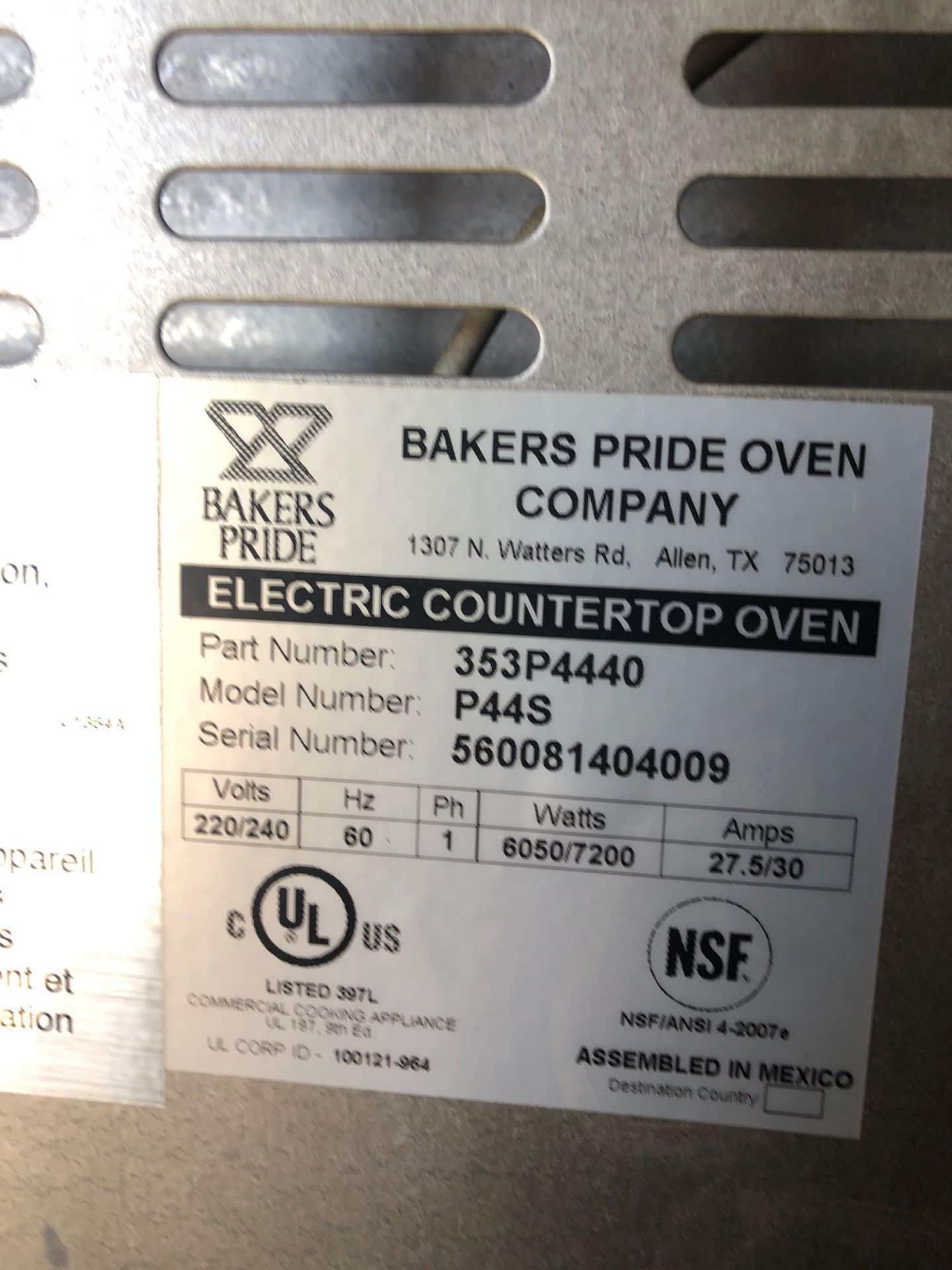 Bakers Pride countertop electric pizza oven - Image 3 of 3