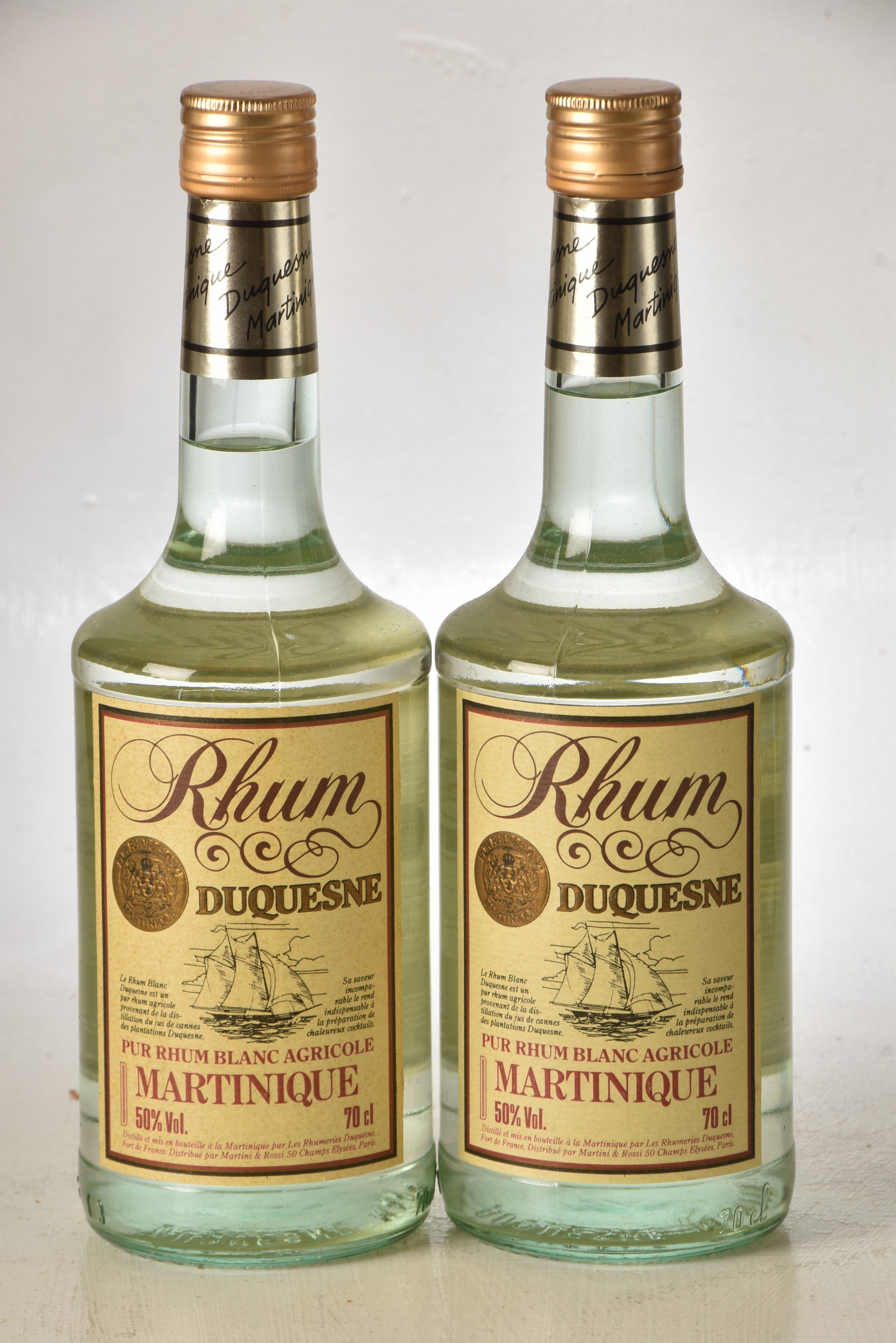 Rhum Duquesne 70cl 50% Vol 2 bts 1980's Bottling