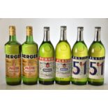 Berger Pastis 1 litre 45% Vol 2 bts Pernod 1 litre 45% Vol 2 bts Pernod 51 1 litre 2 bts Significant