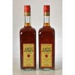 St James Royal Ambre Rum 1 litre 45% Vol 2 bts 1970's/80's bottling