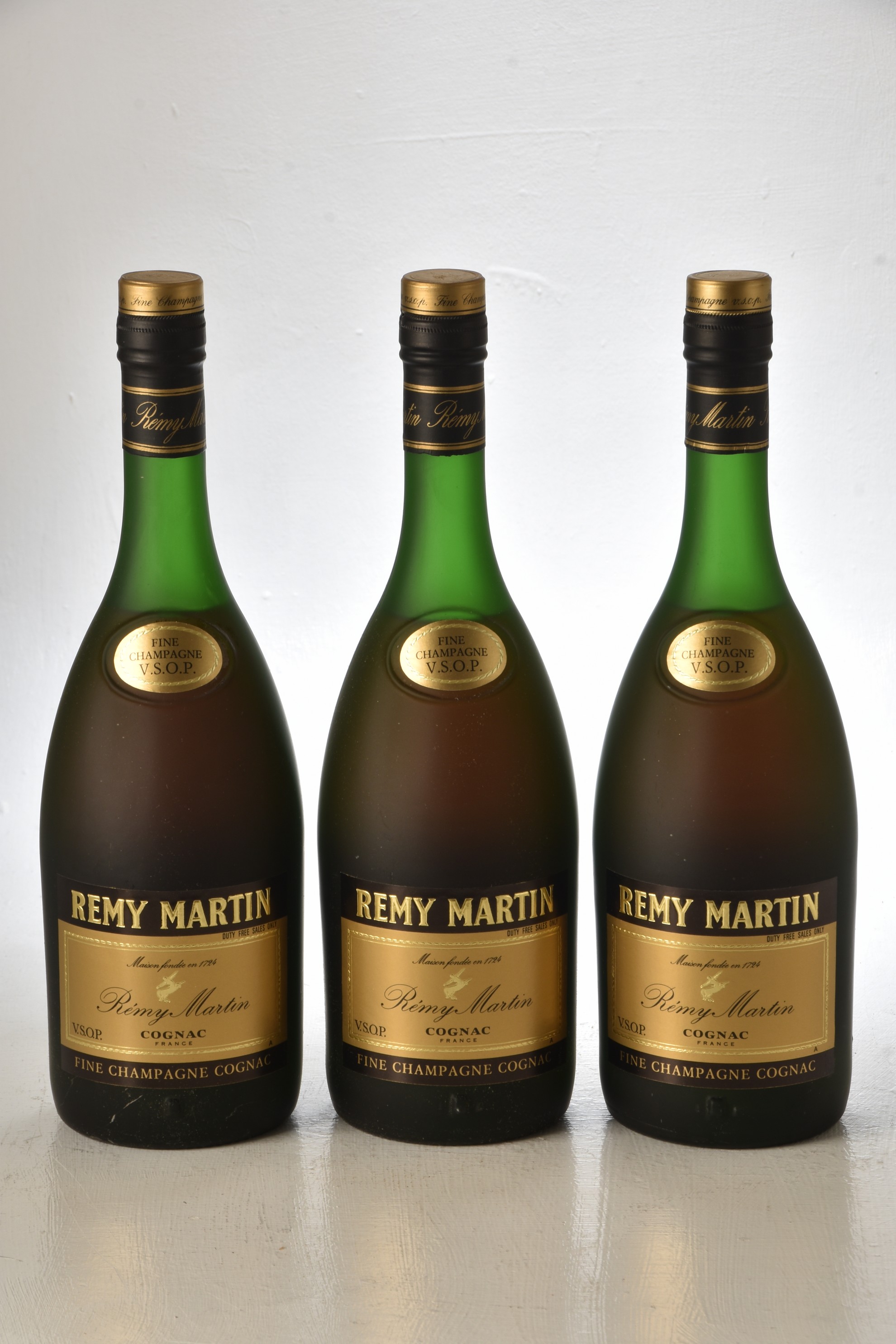 Remy Martin VSOP Champagne Cognac 3 bts No Size or Strength Stated in Original Remy Martin carton Be