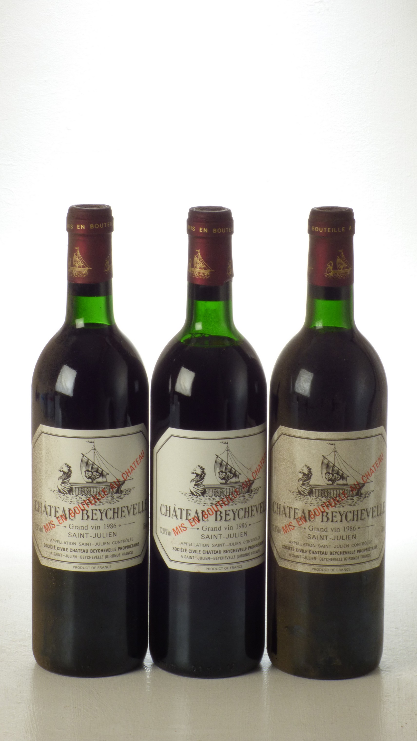 Chateau Beychevelle 1986 St Julien 3 bts