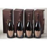 Champagne Dom Perignon Rose 1995 4 bts Indivdual coffret