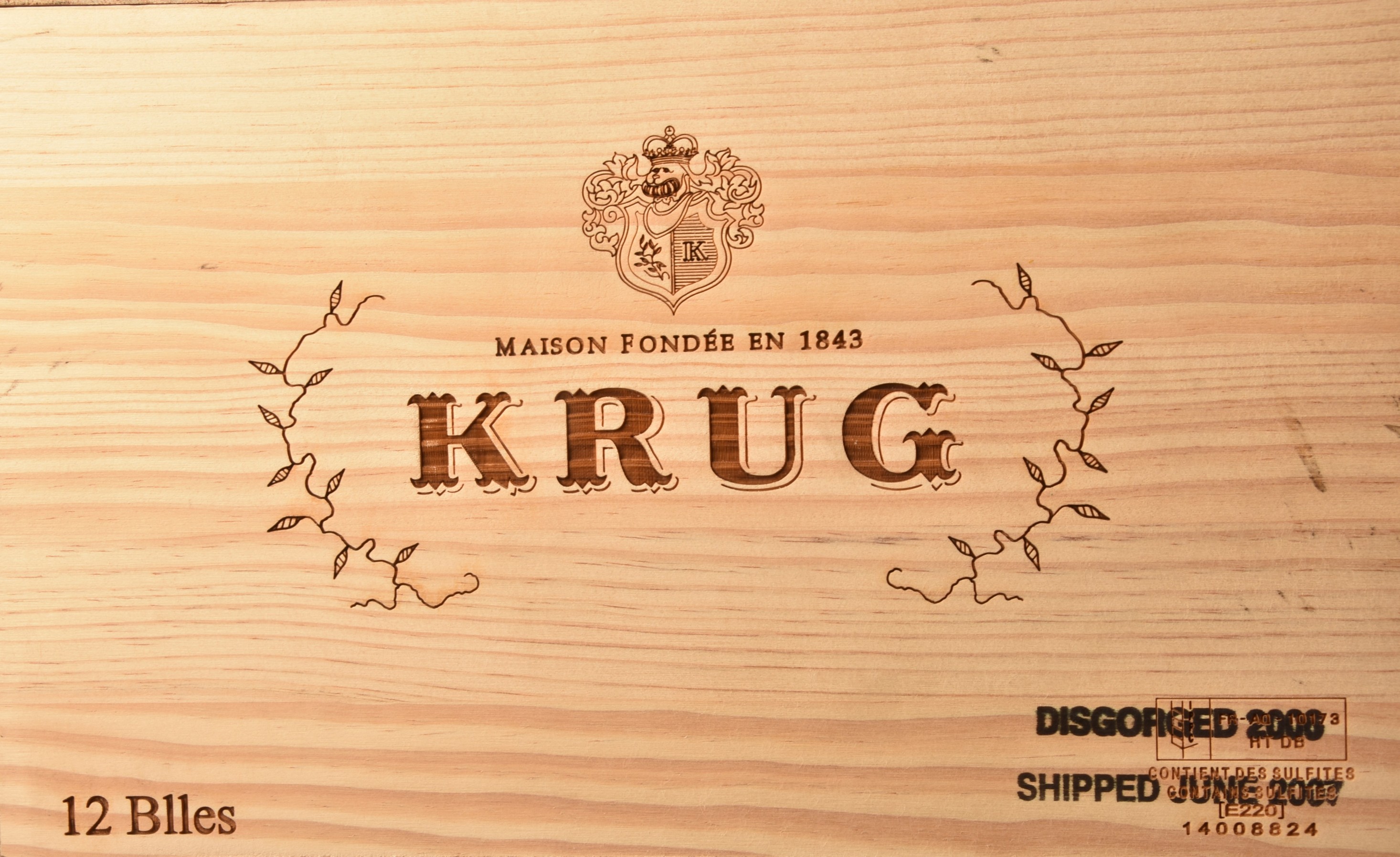 Champagne Krug Brut MV 12 bts OWC Disgorged 2006 IN BOND - Image 3 of 3