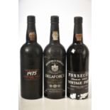 Fonseca , Delaforce and Cockburns 1975 Vintage Ports 3 bts