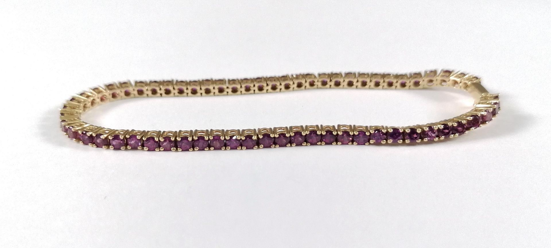 14 karätiges Armband mit Amethysten - Bild 3 aus 5