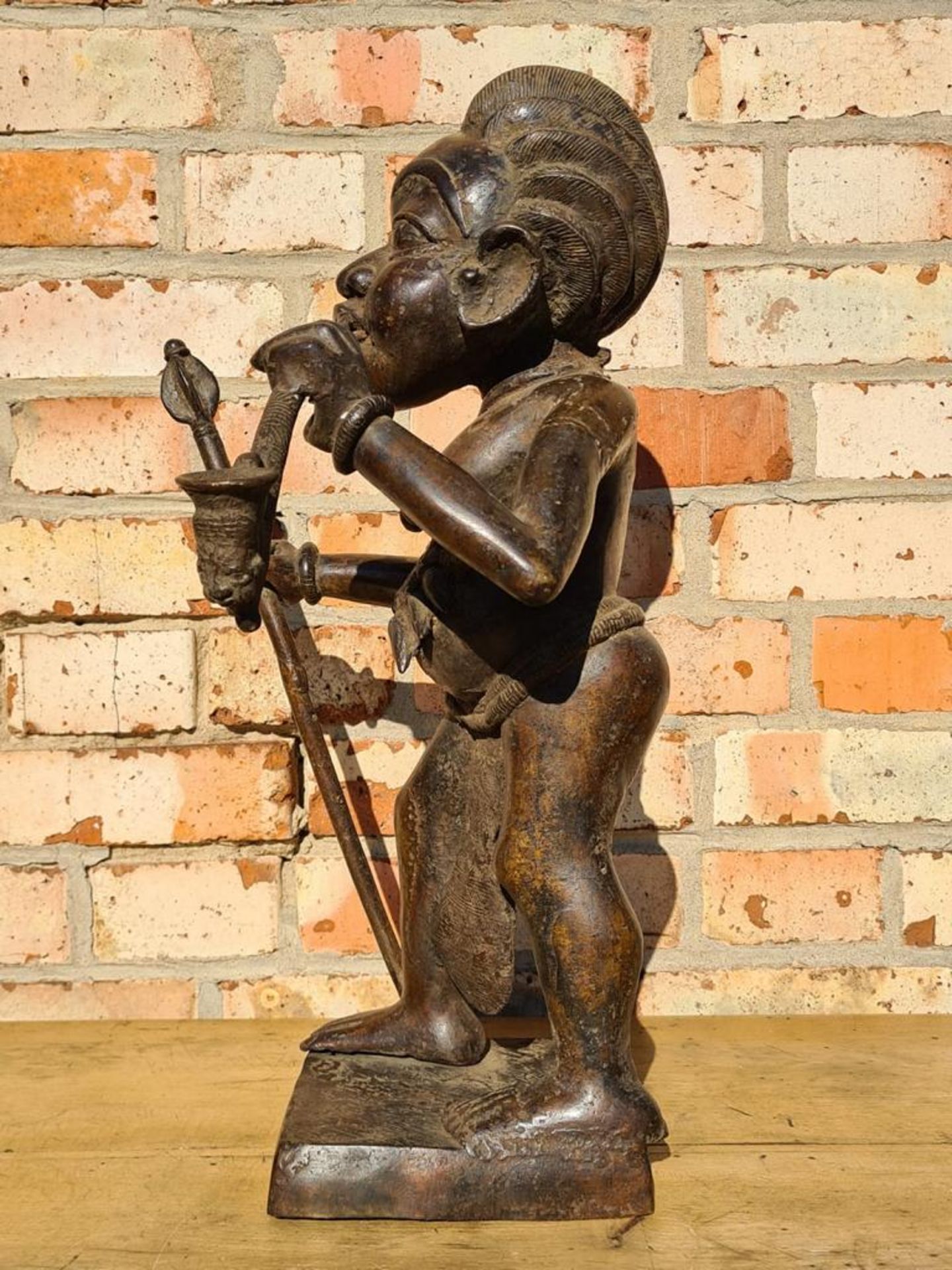 Afrikanische Skulptur aus Bronze, 1. Hälfte 20. Jahrhundert - Bild 3 aus 8