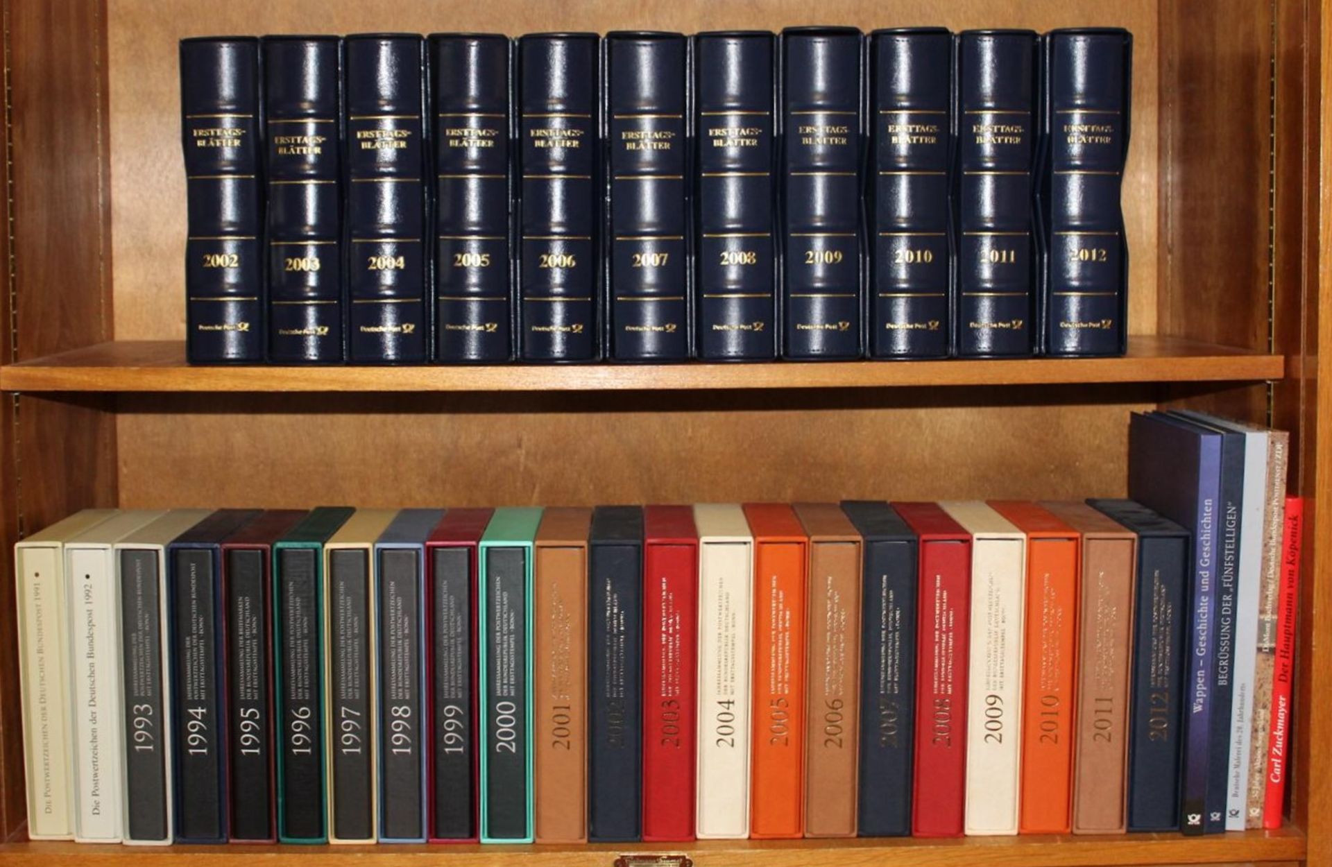 Jahrbücher Bundesrespublik Deutschland 1991-2012, ETB und philatelistische Literatur