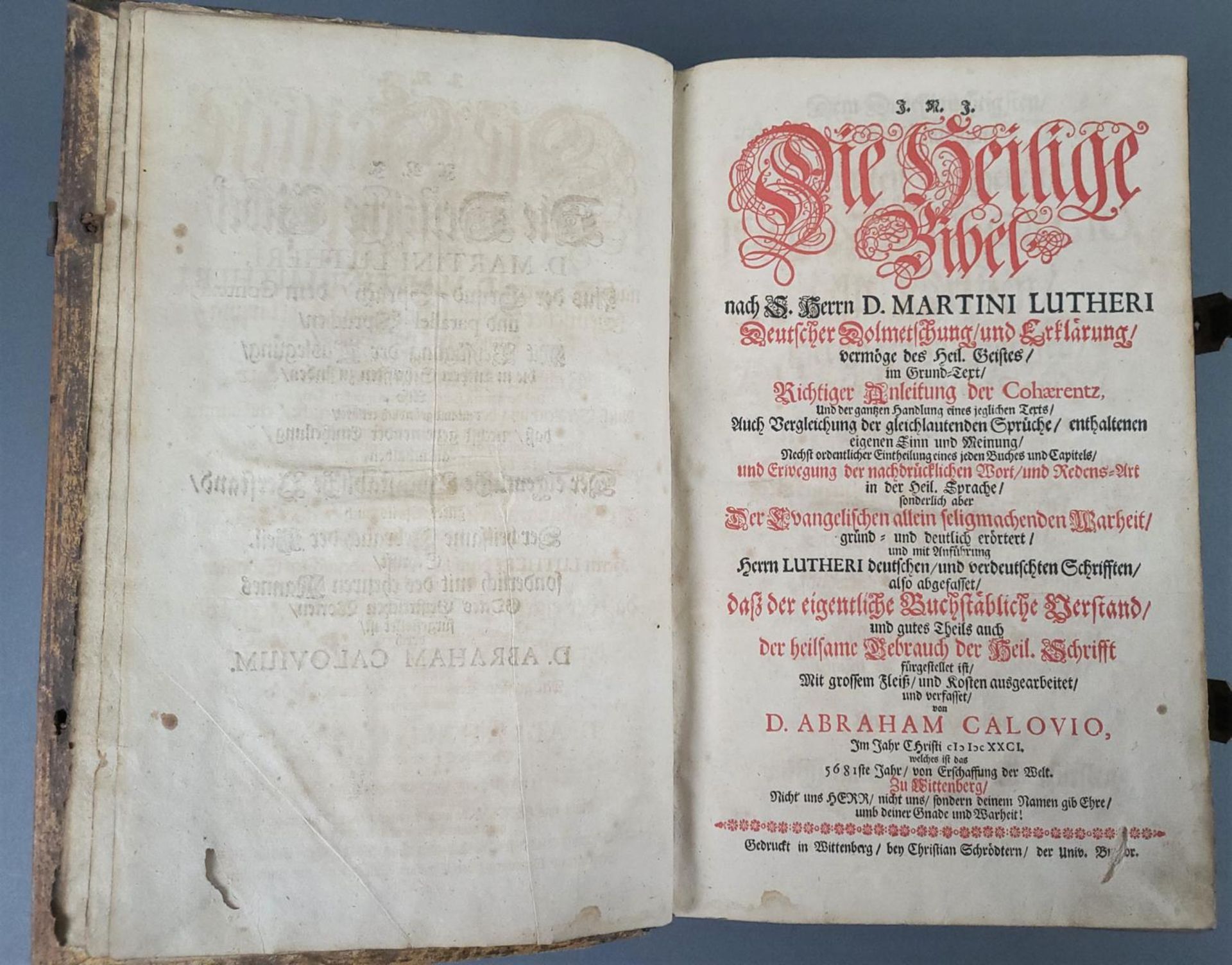 Die Heilige Bibel des Abraham Calovius. Im Jahr Christi (1681) - Bild 8 aus 21