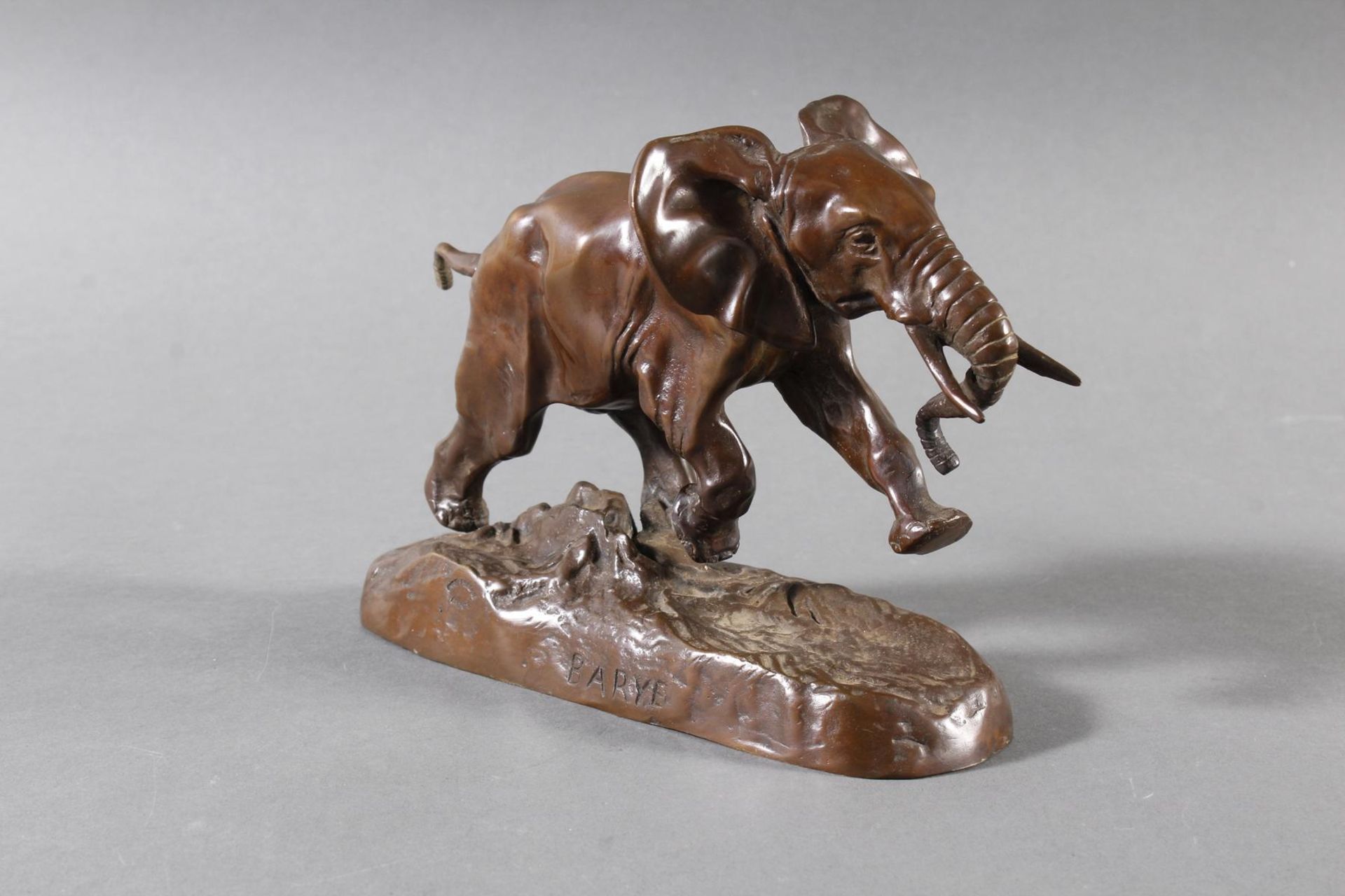 Bronzeskulptur, Elefant, Antoine Louis BARYE (1796-1875) - Bild 2 aus 6