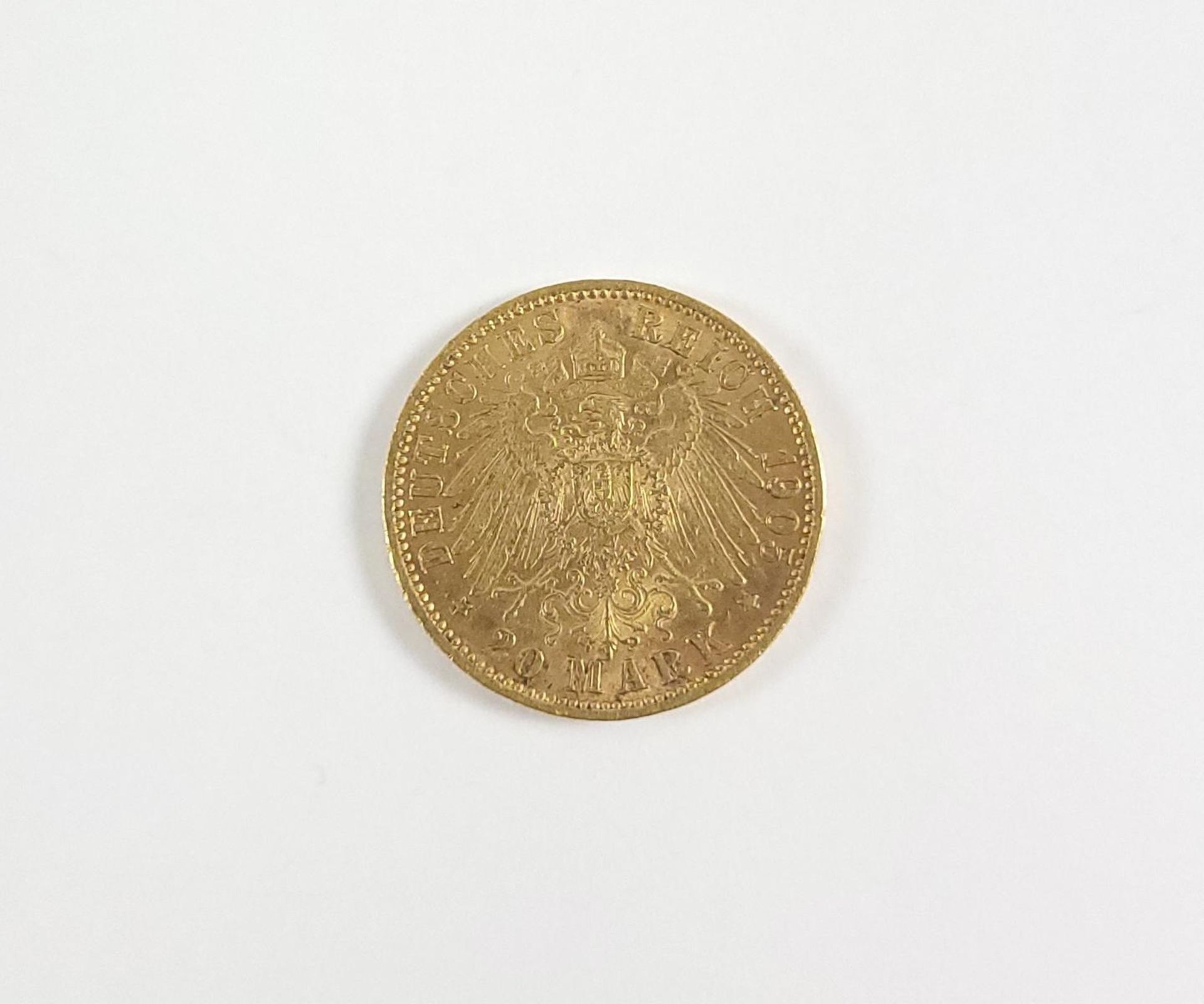 Goldmünze 20 Mark Wilhelm II Preussen 1905 J in vz. - Bild 2 aus 2