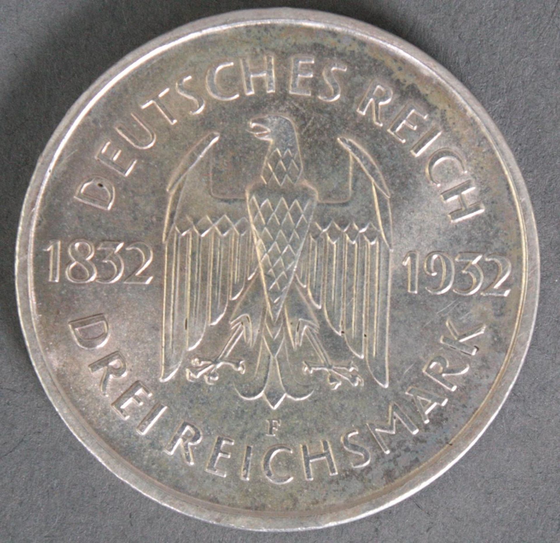 3 Reichsmark Goethe 1932 - Bild 2 aus 2