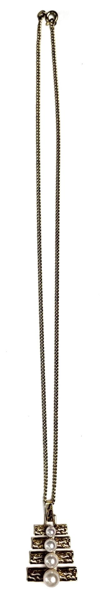 Halskette mit Perlenanhänger - Image 2 of 4