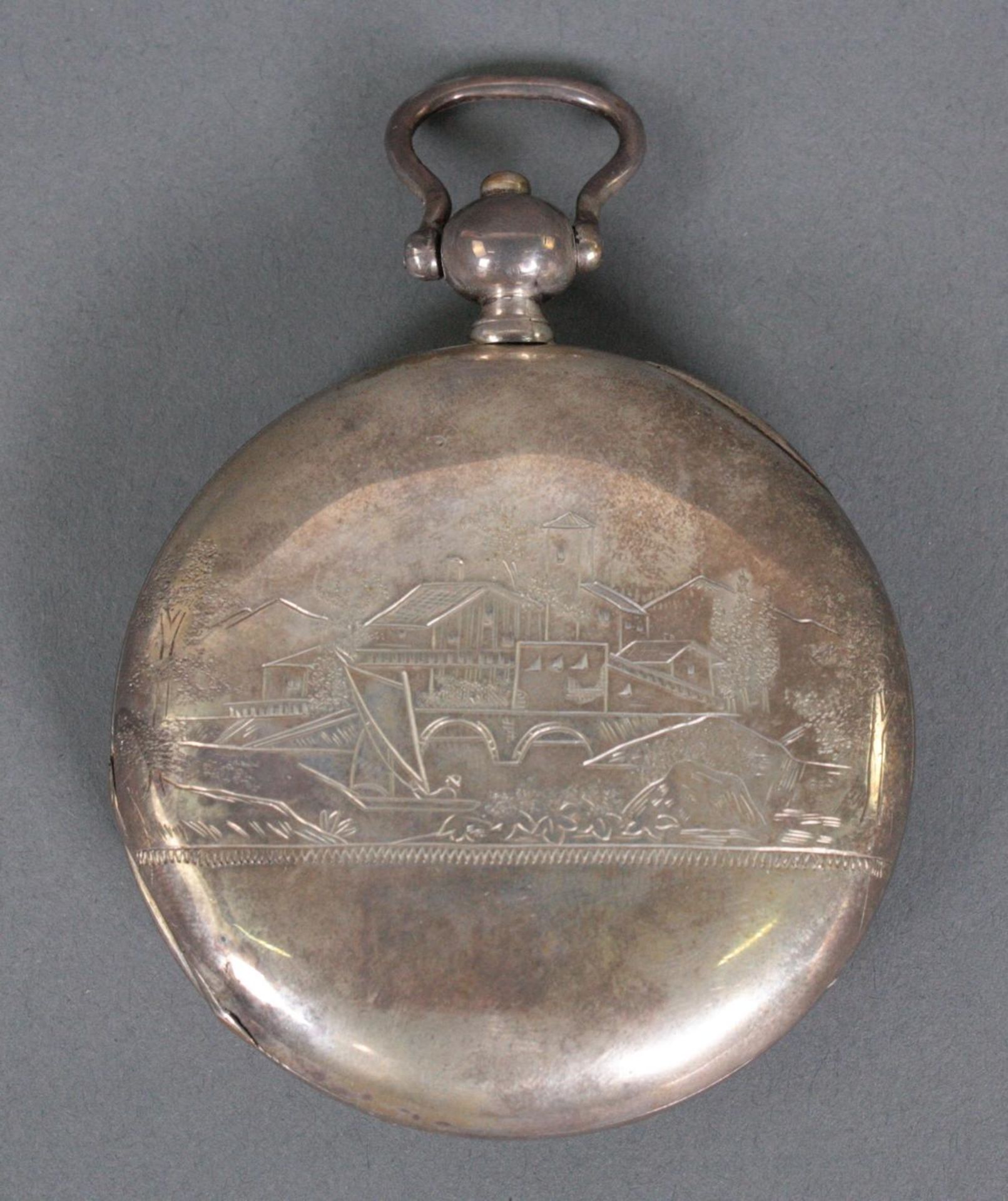 Silberne Sprungdeckeltaschenuhr um 1900 - Image 5 of 5