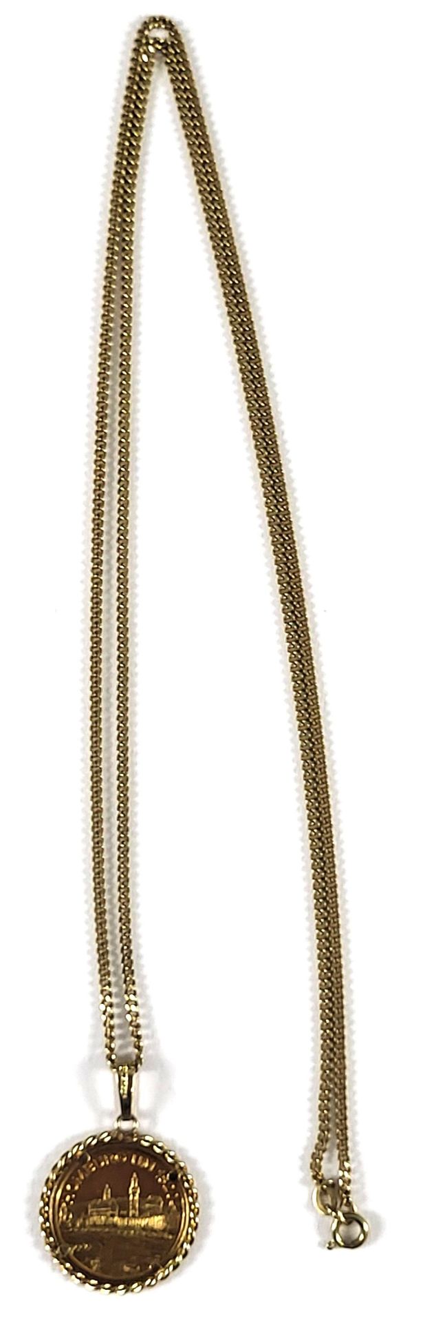 Halskette mit gefasster Goldmedaille Homburg um 1820 - Bild 3 aus 4
