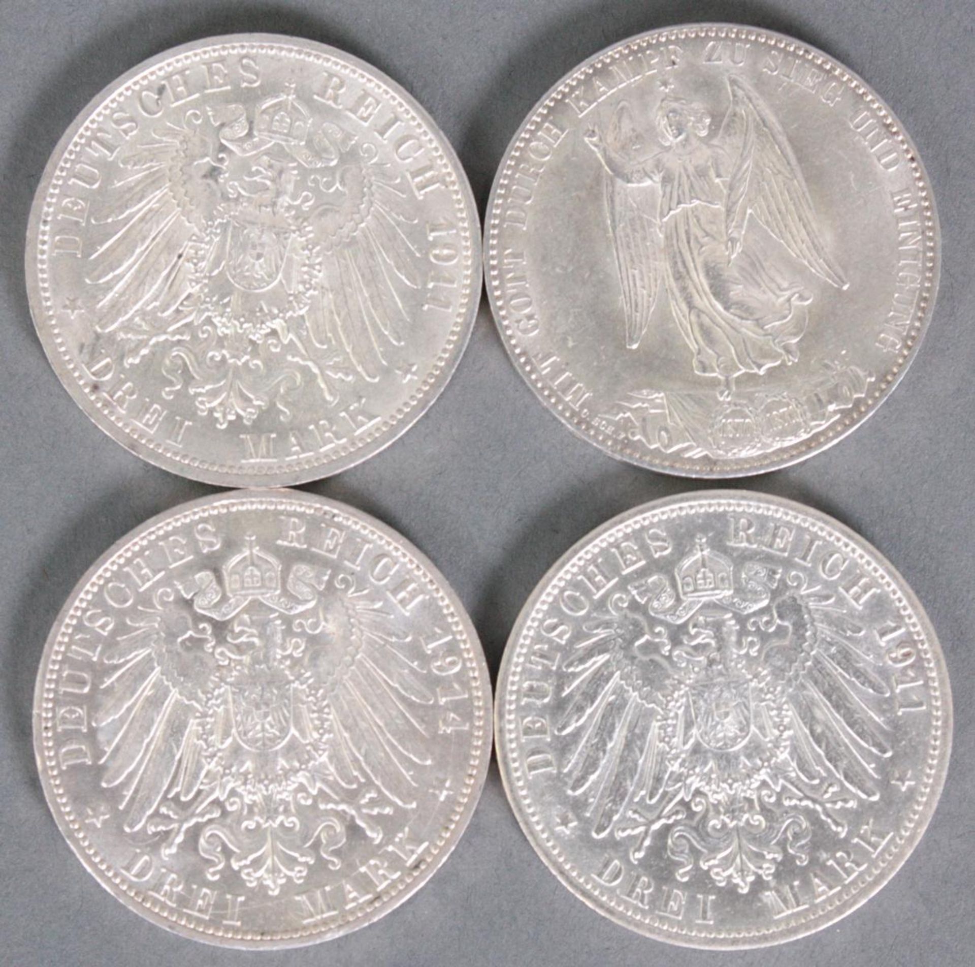 4x 3 Reichsmark Württemberg - Bild 2 aus 2