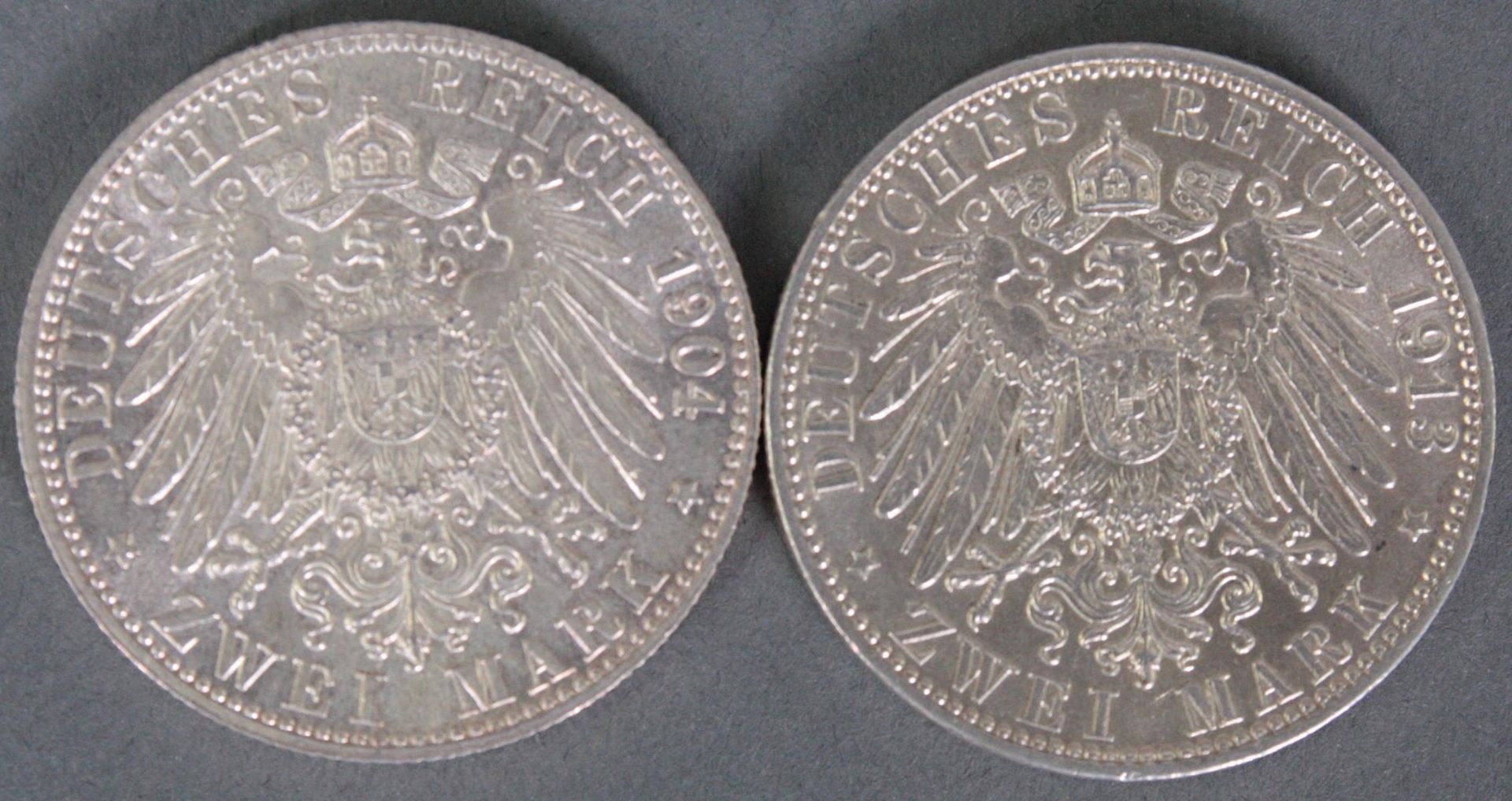 Bremen, 2x 2 Mark 1904 und 1913 - Bild 2 aus 2