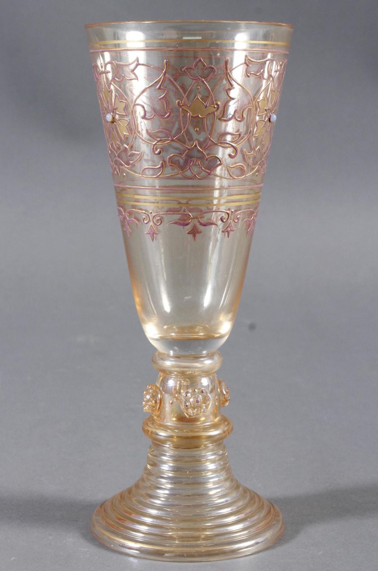 Glaspokal, wohl Theresienthal um 1900